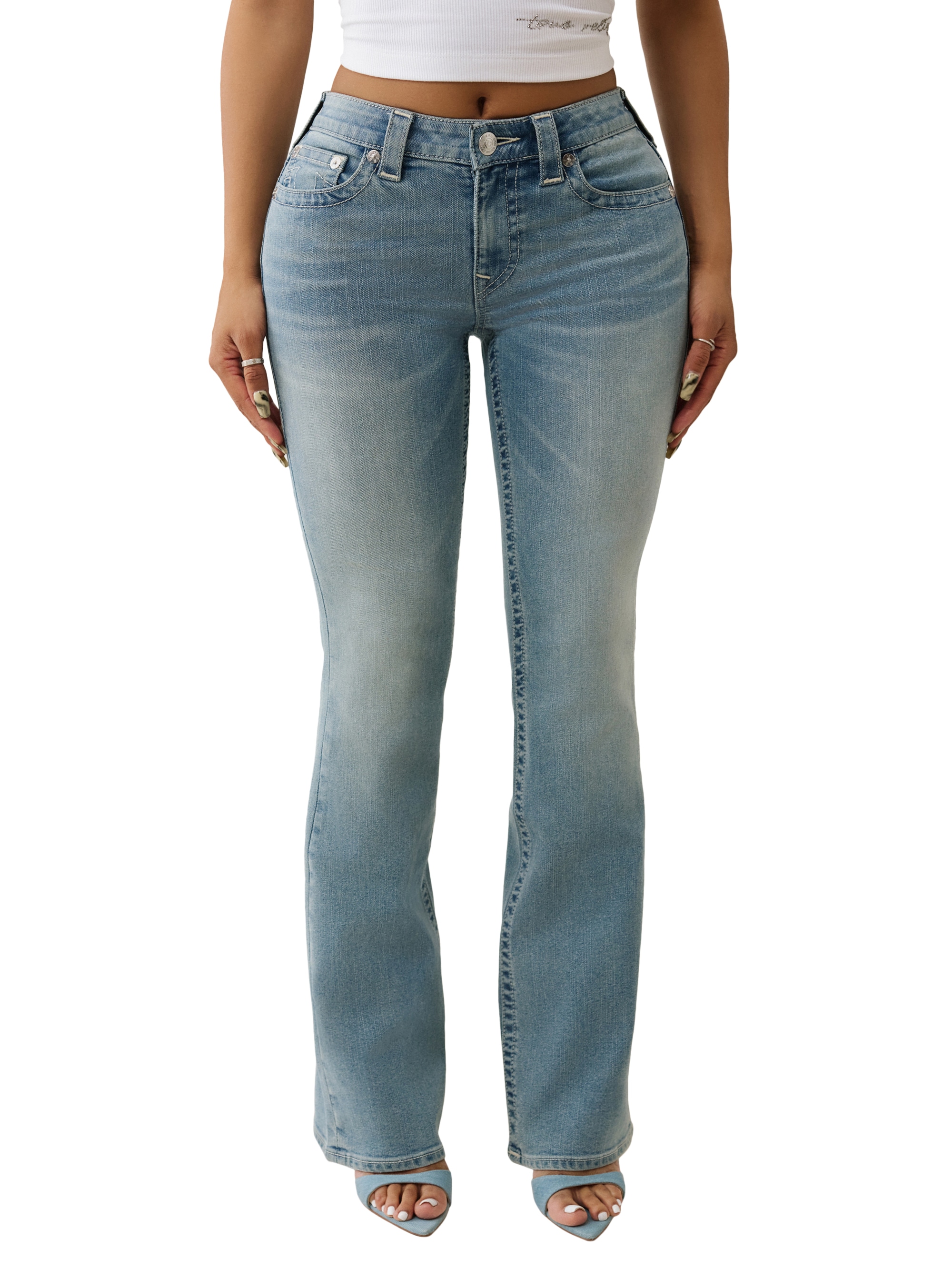 True Religion Bootcut-Jeans "BECCA MR BOOTCUT" Baumwolle, bootcut fit