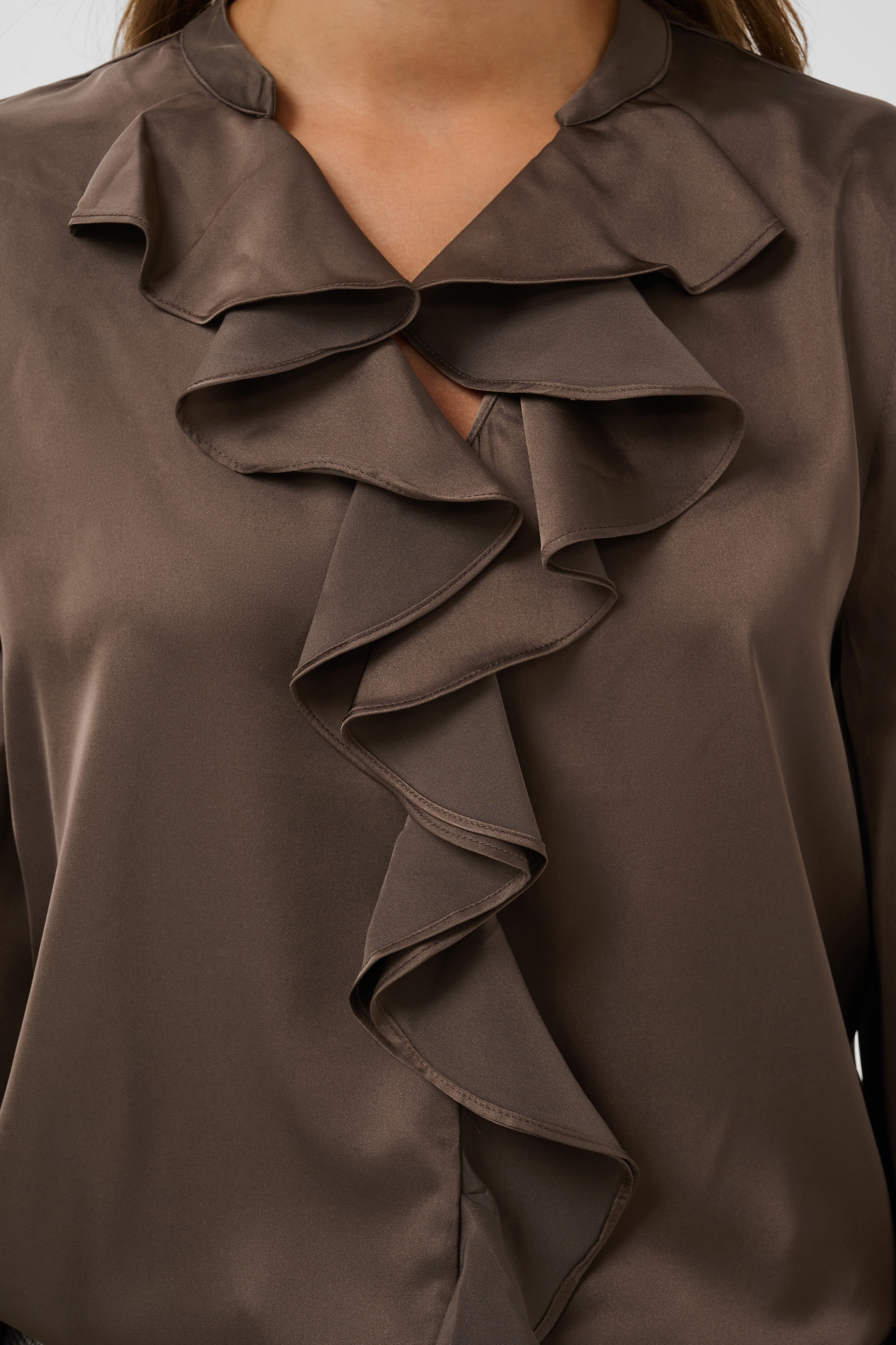 Saint Tropez Rüschenbluse »LodisaSZ Blouse« Materialmix, Regular fit