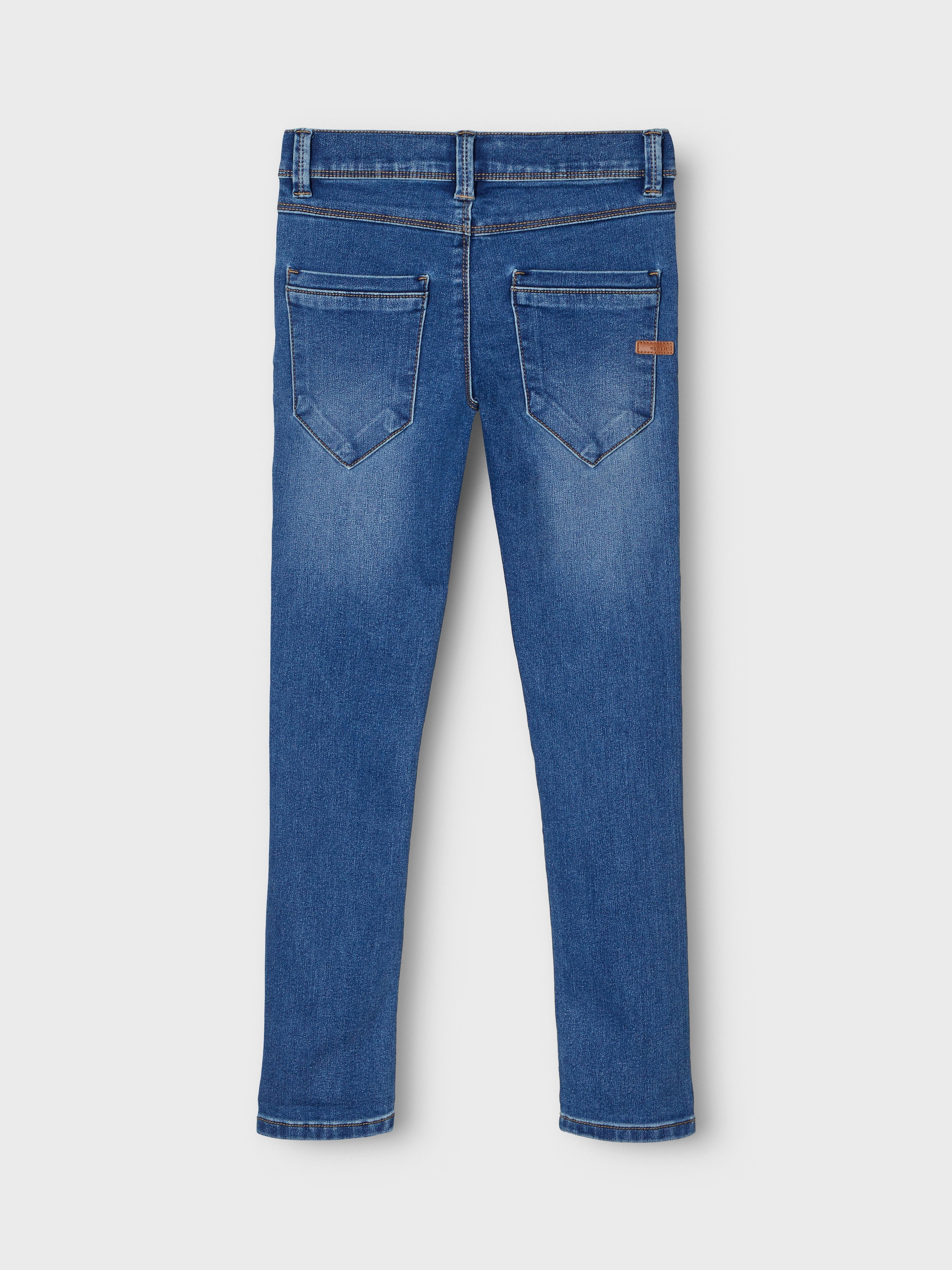 Name It Stretch-Jeans »NKMSILAS für Jungen mit verstellbarem Bund und schlanker Form«, slim fit, Denim, Abriebeffekte, angesetztes Bündchen