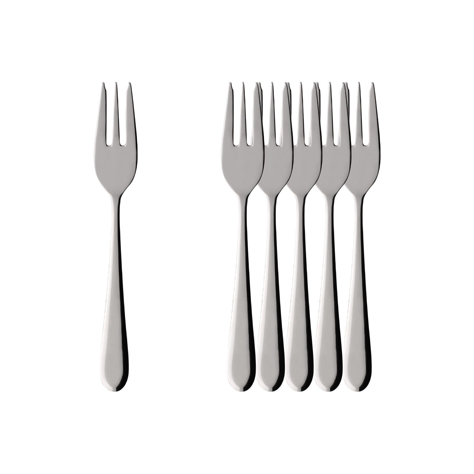 Villeroy & Boch Tafelgabel "Kuchengabel Oscar 15,8 cm 6er Set edelstahl" Spülmaschinenfest