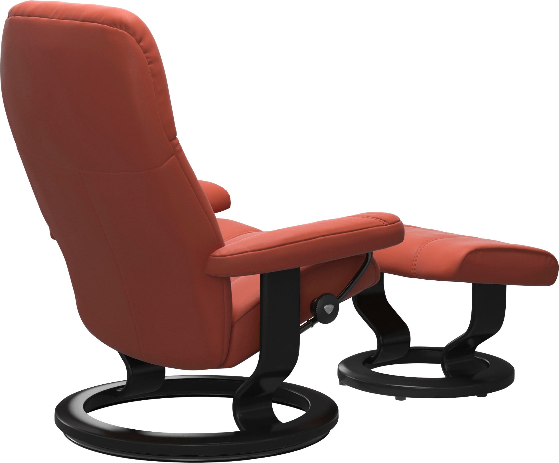 Thumbnail - Stressless Relaxsessel "Consul" Set, Relaxsessel mit Hocker, mit Hocker, mit Classic Base, Größe M, Gestell Schwarz