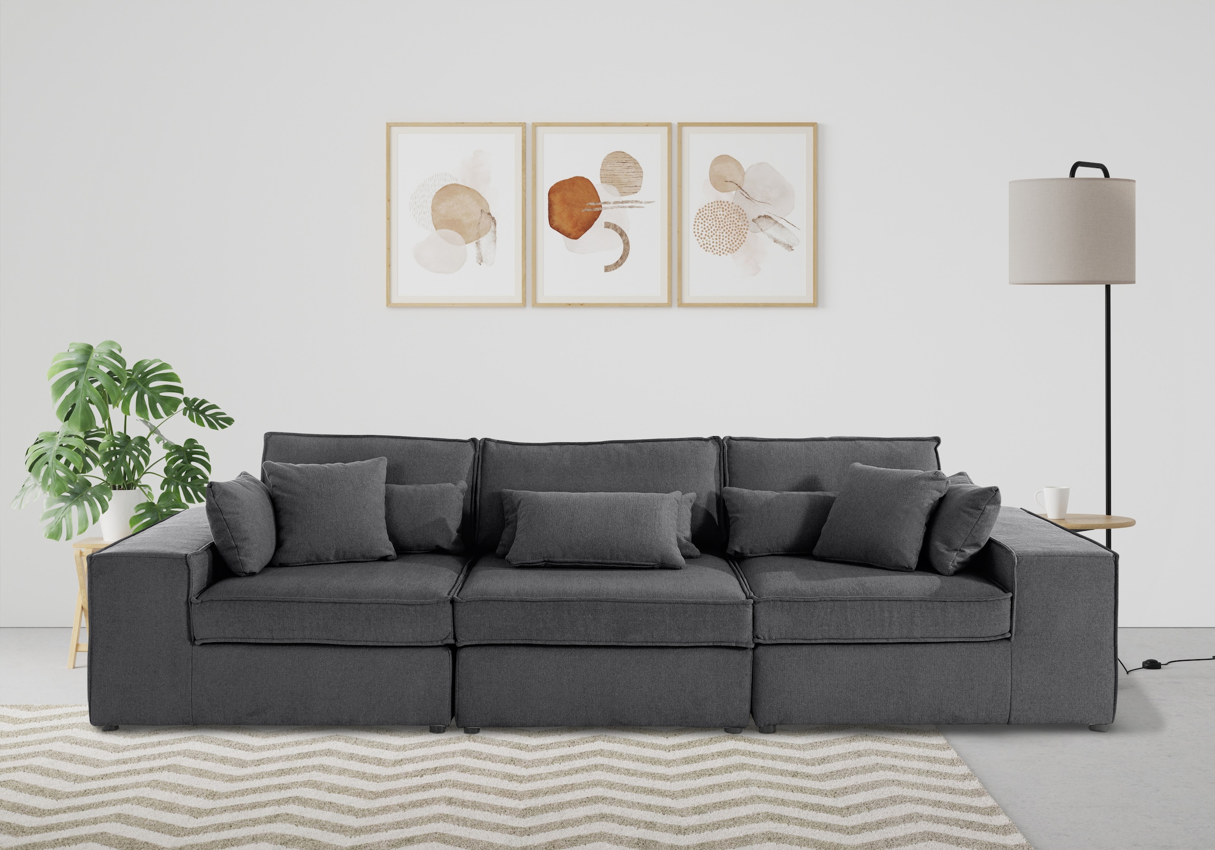 OTTO home 3-Sitzer "Florid" 3 Teile, bestehend aus Modulen, viele Bezugsqualitäten, auch in Cord