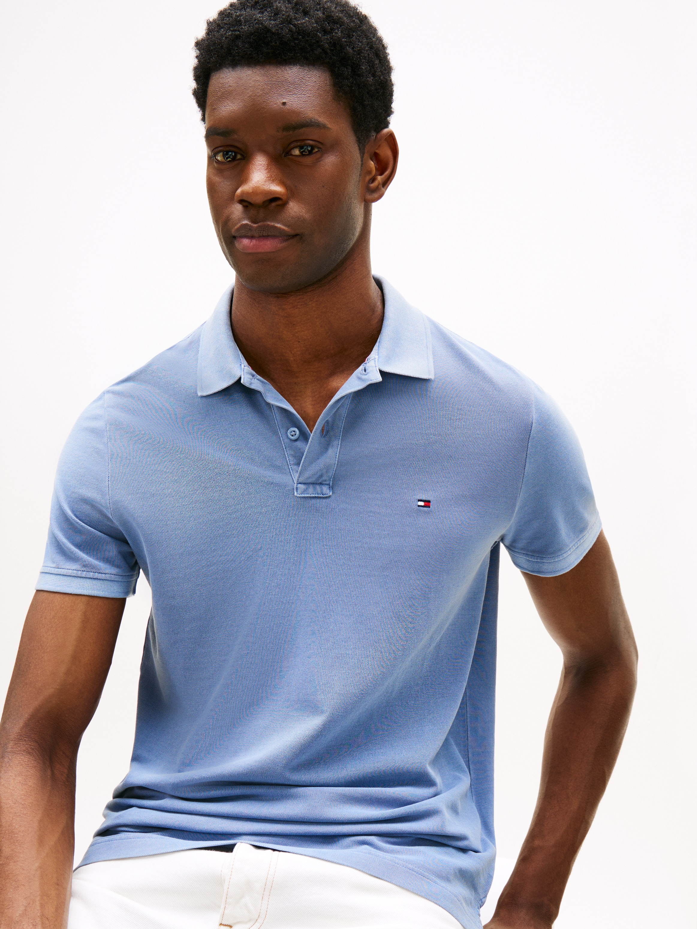 Tommy Hilfiger Poloshirt »GARMENT DYE REG POLO« leicht gewaschene Optik