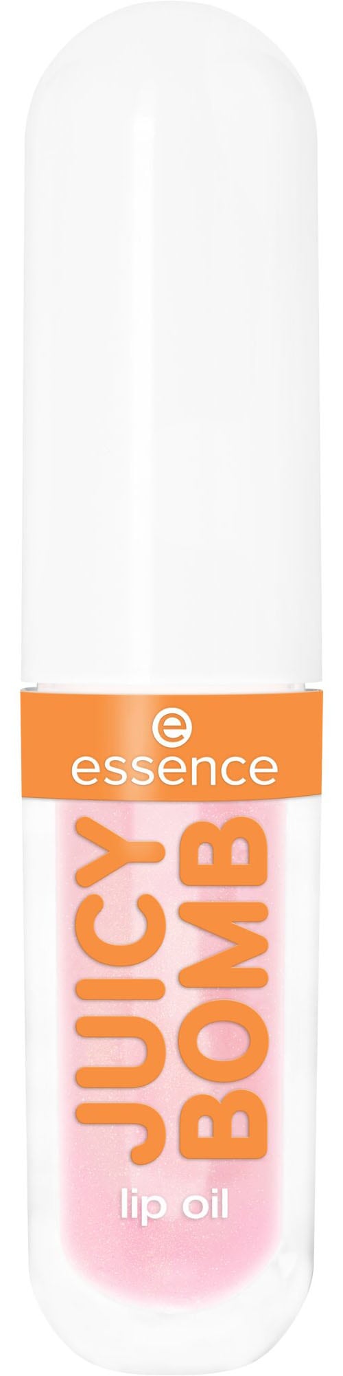 Essence Lipgloss »JUICY BOMB PARTY lip oil«, (Set, 4 tlg.), Pflegende Ölformel, nicht-klebendes, glänzendes Finish, Pfirsichduft.