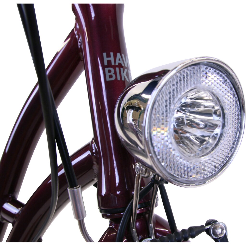 HAWK Bikes Cityrad »HAWK City Classic Joy Bordeaux«, 3 Gang, Shimano, Nexus Schaltwerk