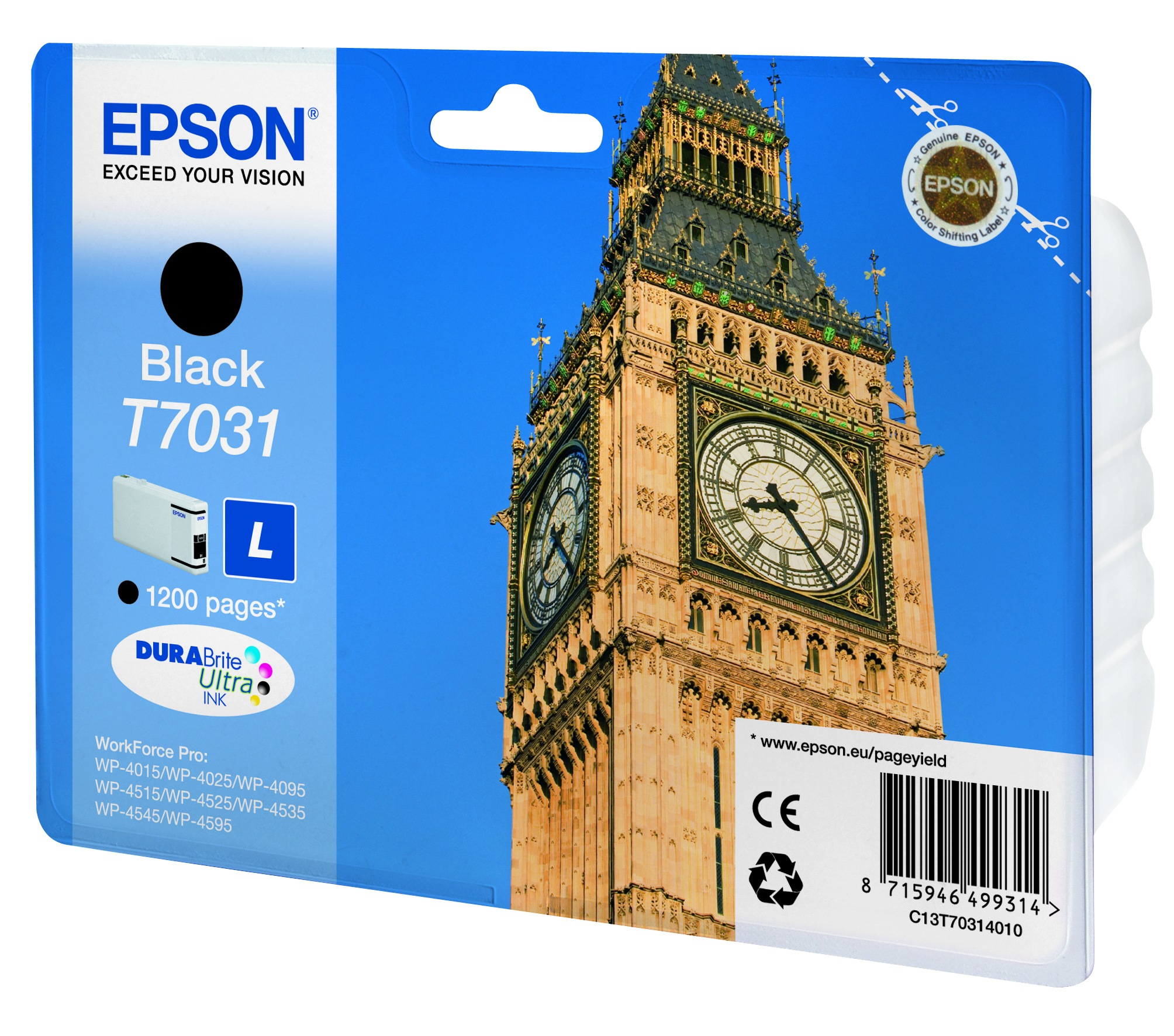 Epson Tintenpatrone »Epson Big Ben Tintenpatrone L Black 1.2k«