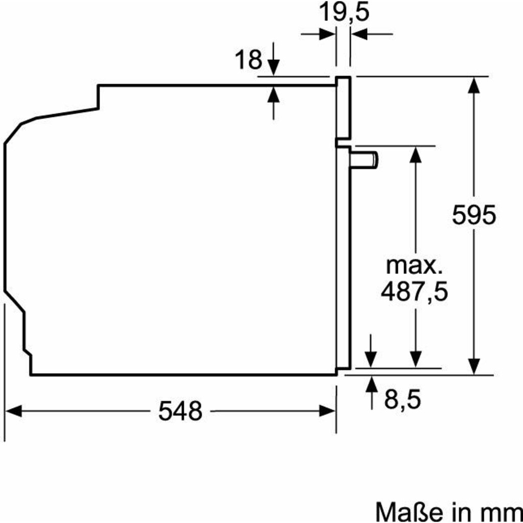 NEFF Einbaubackofen »B3CCE4AN0«, N 50, B3CCE4AN0, mit Teleskopauszug nachrüstbar, easyClean