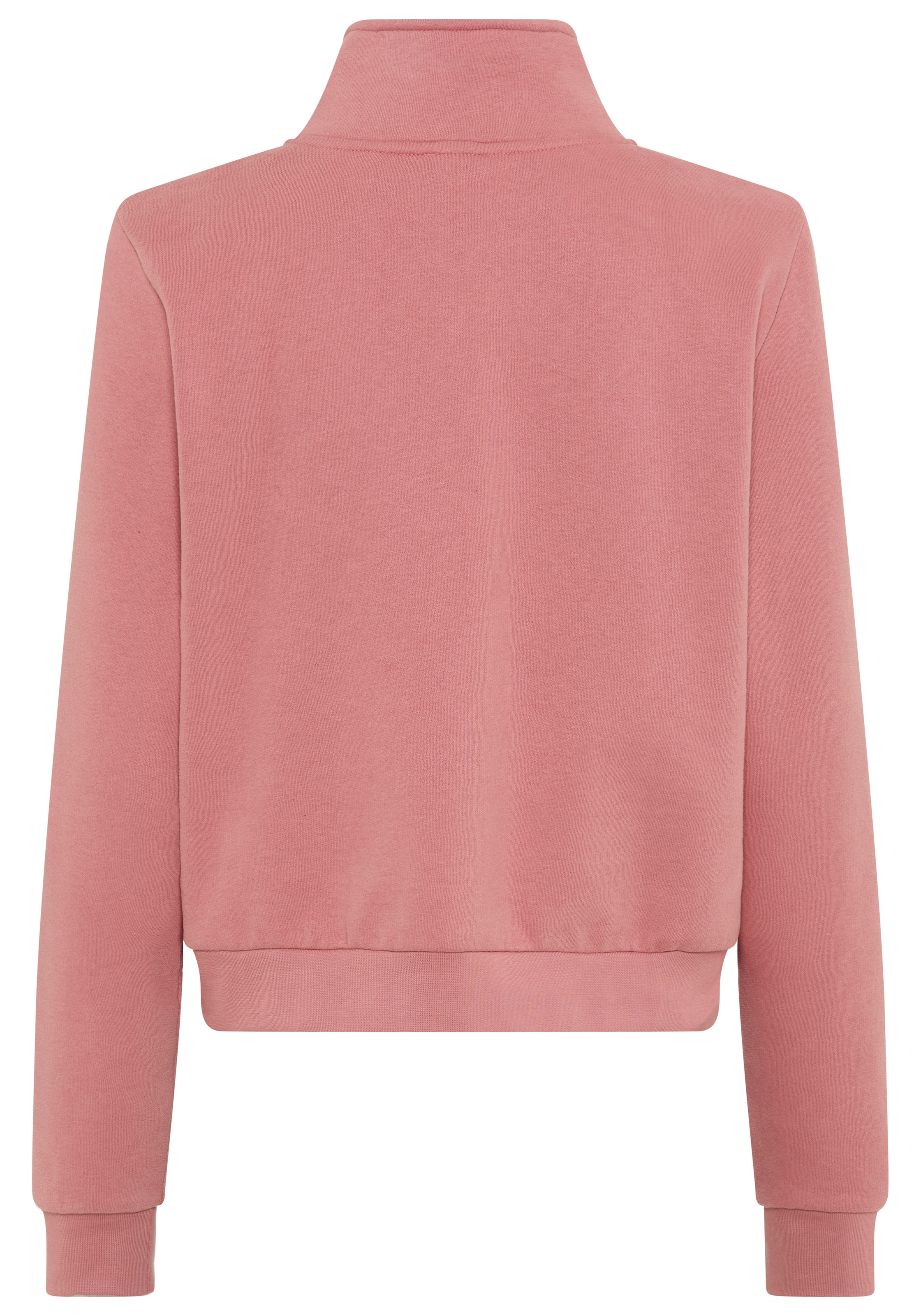Laura Scott Sweater, Weiche Baumwollmischung mit Troyer‑Kragen und Reißverschluss­detail