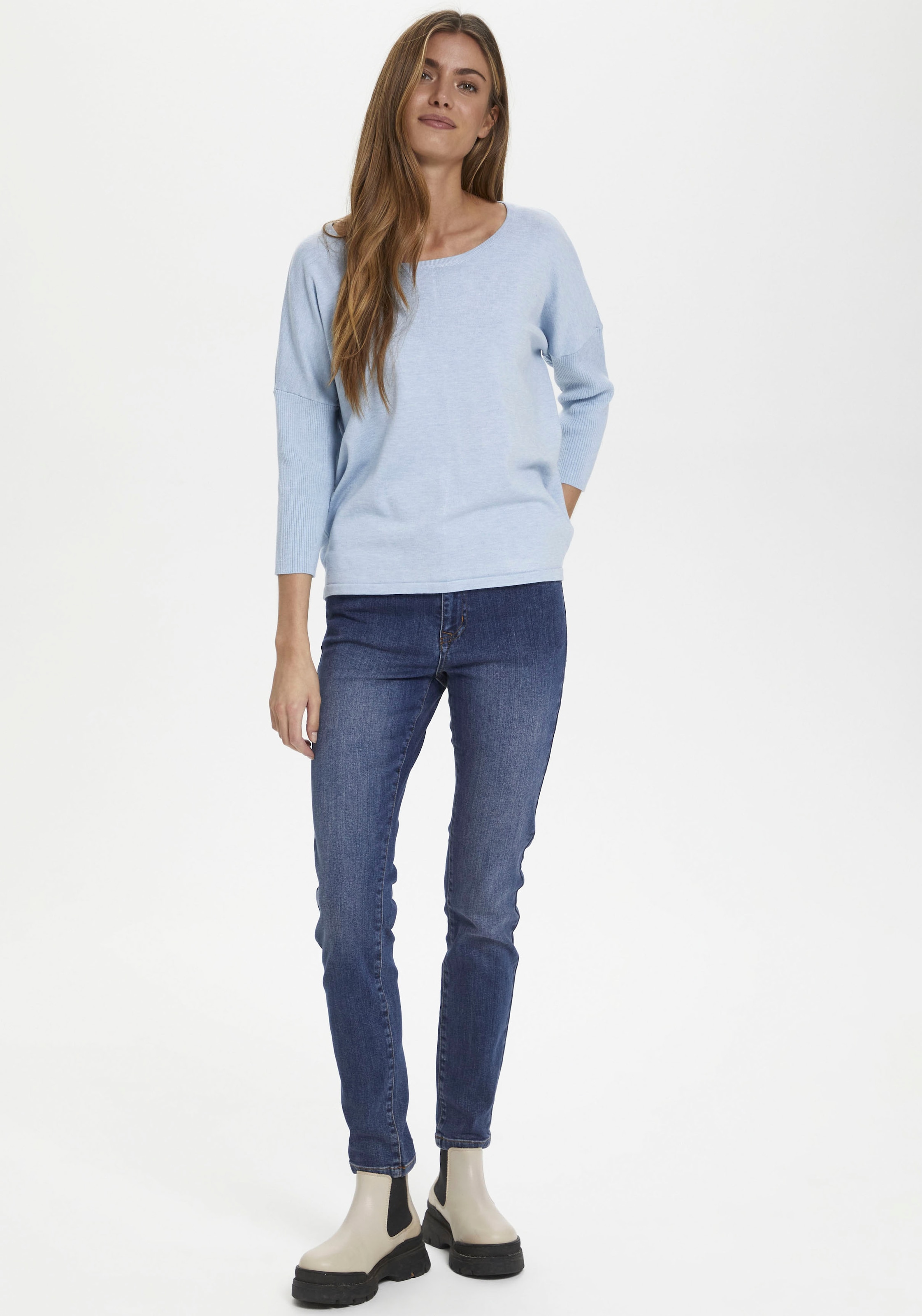 Saint Tropez Rundhalspullover »A2561, MilaSZ R-Neck Pullover«