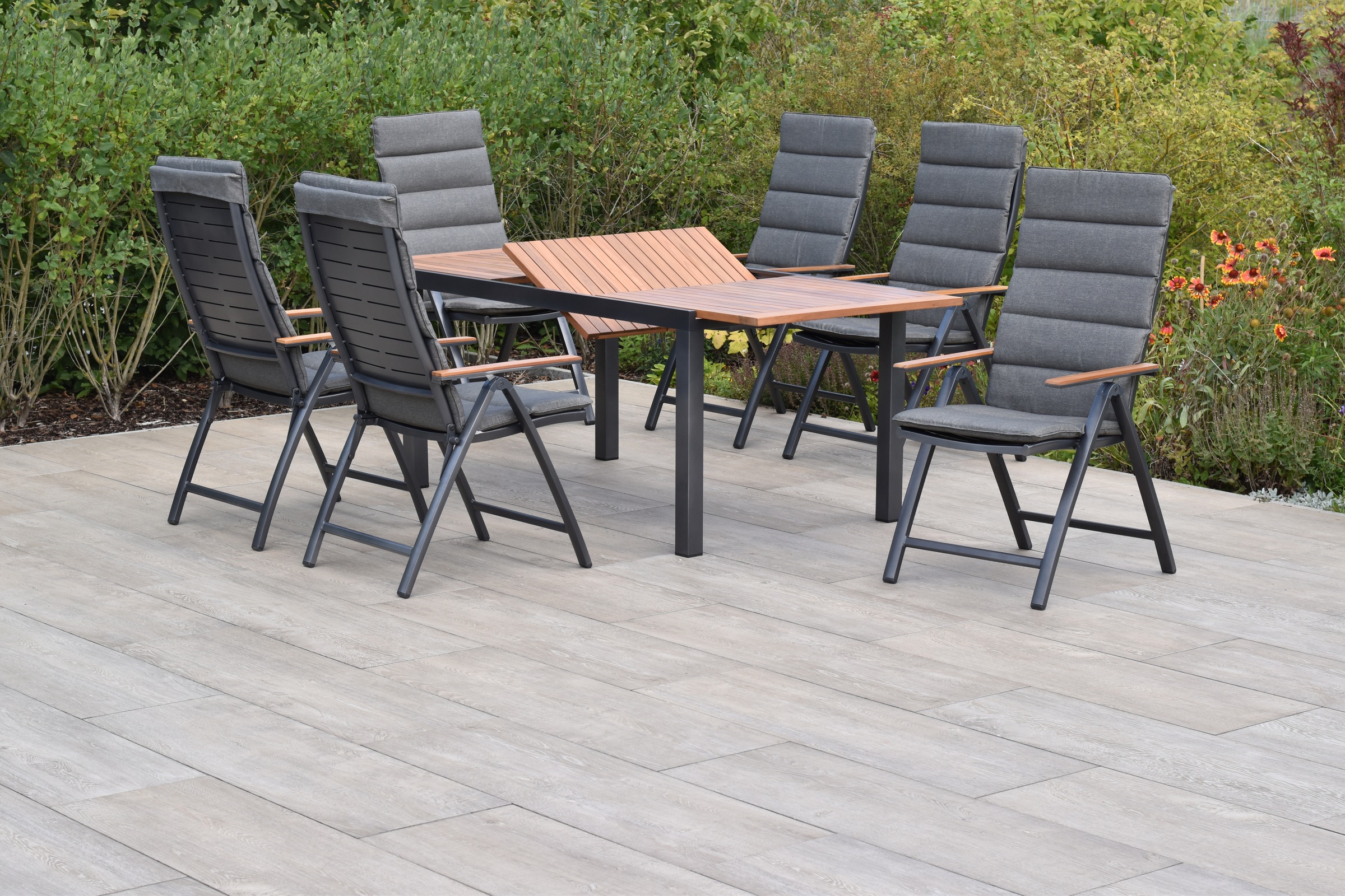 Merxx Tinos Garden Dining Set Grey 2
