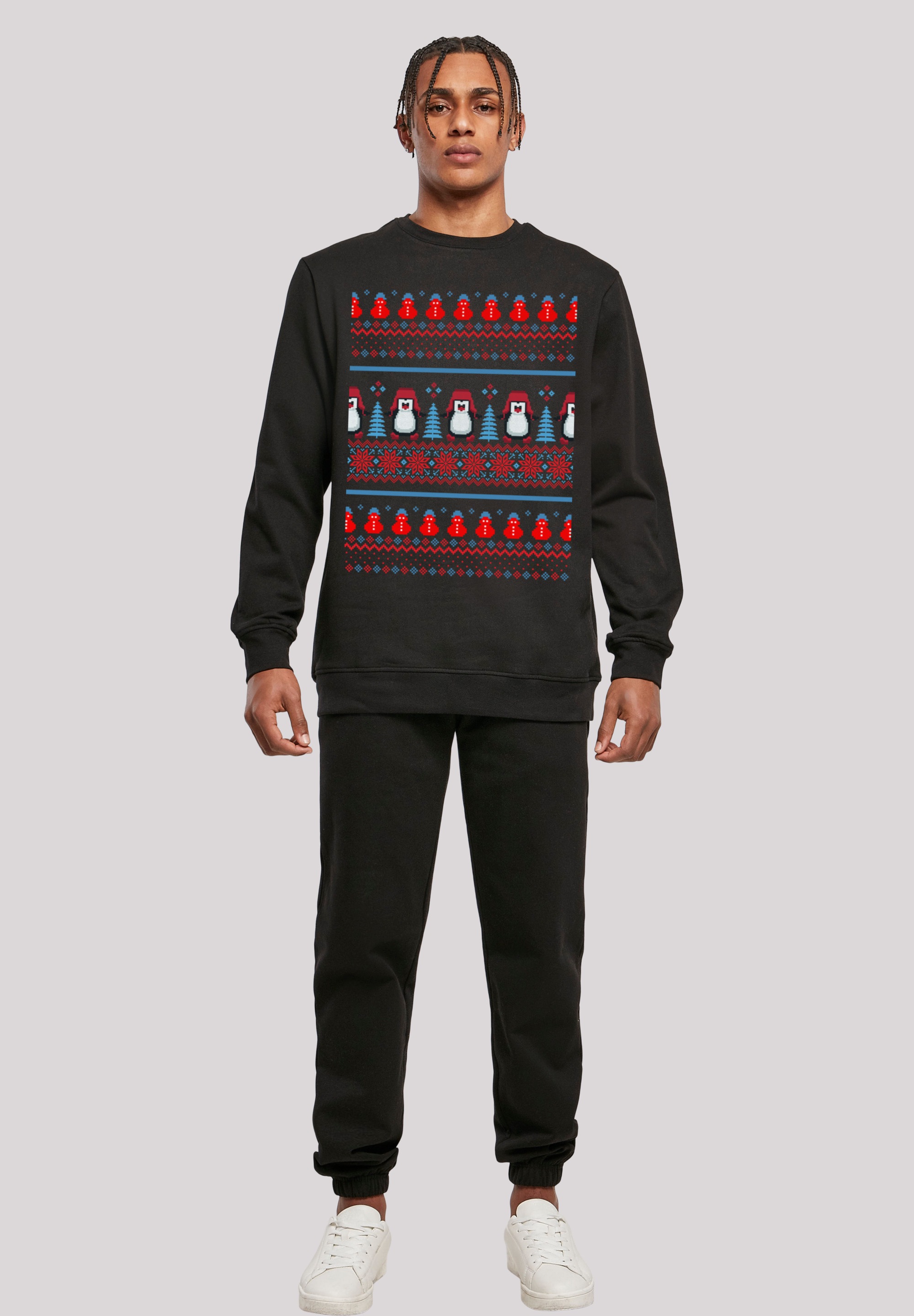 F4NT4STIC Kapuzenpullover »Christmas Pinguin Muster«, Print