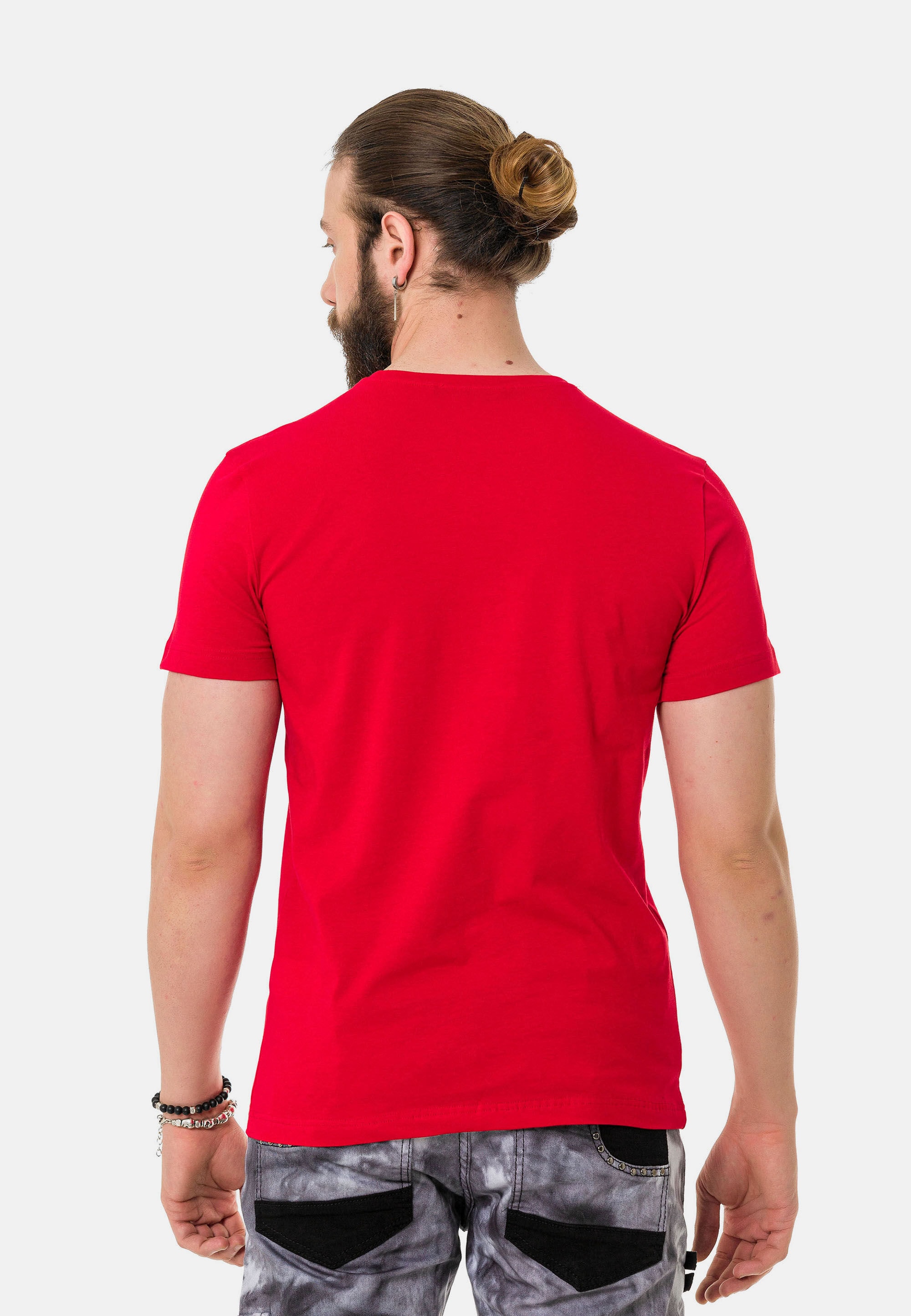 Cipo & Baxx T-Shirt »T-Shirt«, mit Rundhals-Ausschnitt