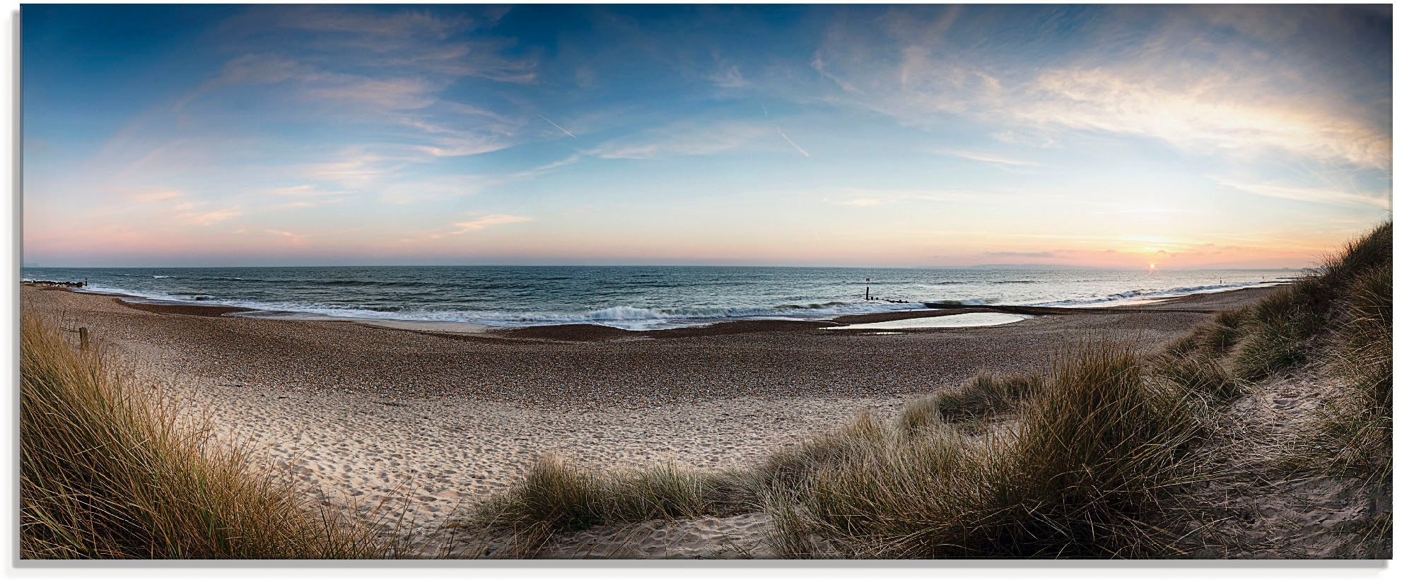 Artland Glasbild "Strand und Sanddünen am Hengistbury Head" Küste 1 Stk. tl günstig online kaufen