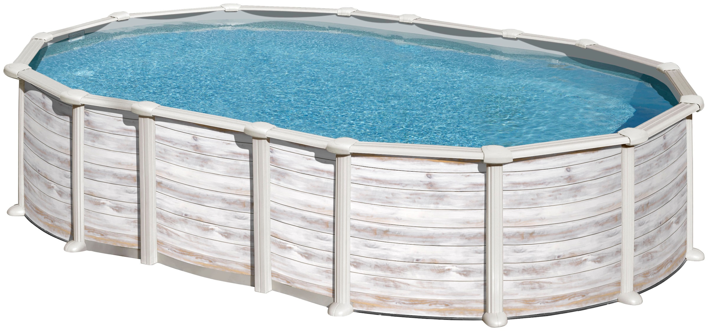 Gre Ovalpool »ISLANDIA«, (Komplett-Set, 5 tlg.), Maße inkl. Stützen 610 x 375 x 132 cm