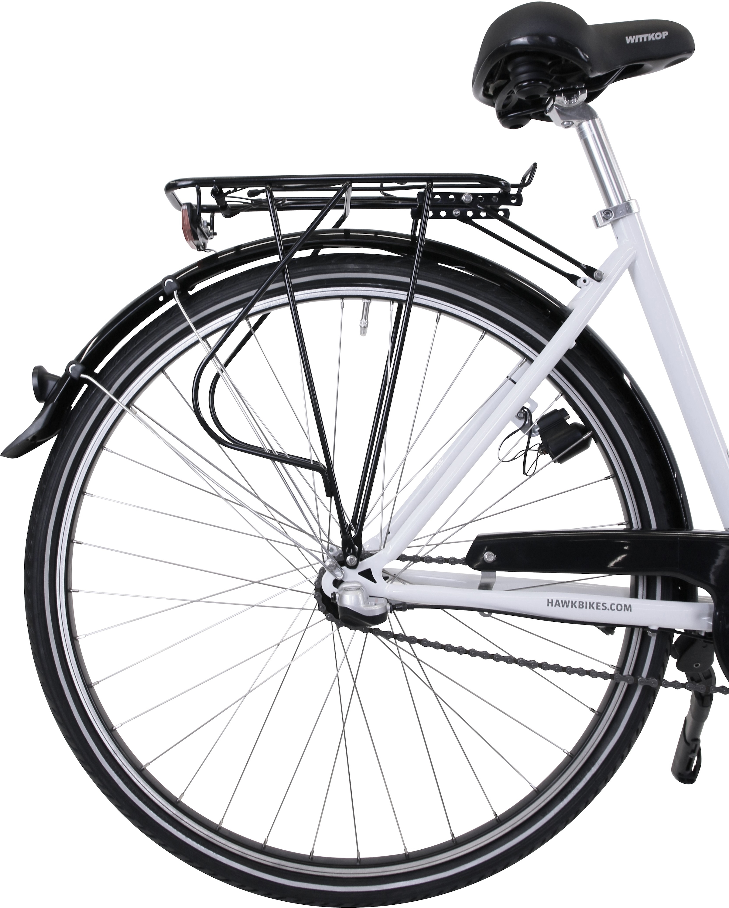 HAWK Bikes Cityrad »City Wave Premium White«, 3 Gang, Shimano, Nexus Schaltwerk, für Damen und Herren