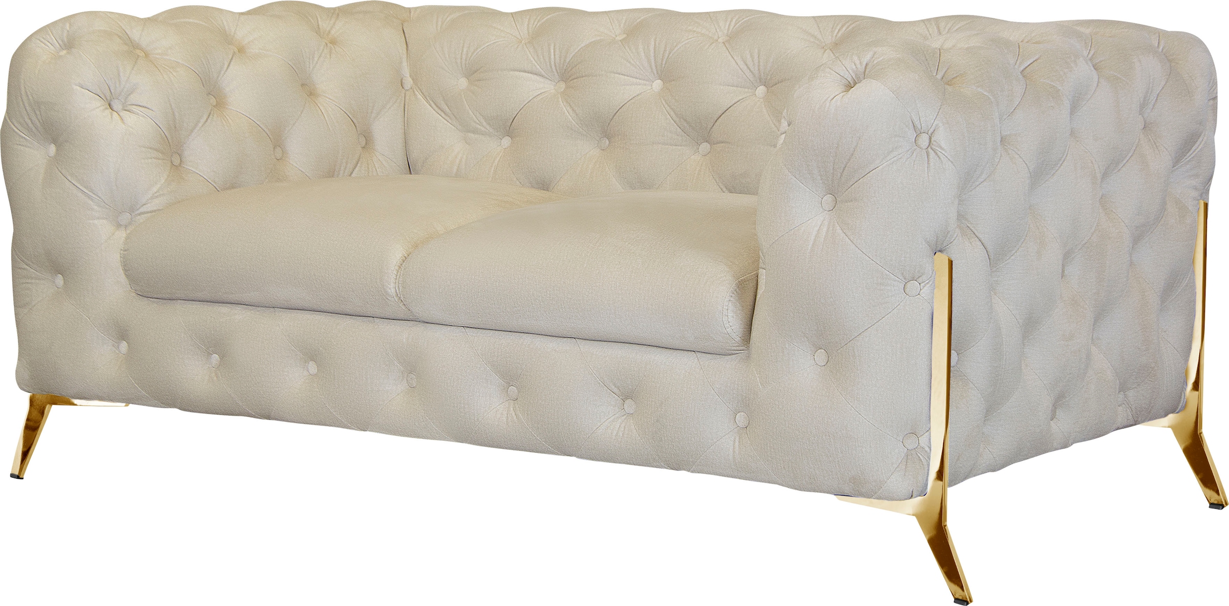 Home affaire Chesterfield-Sofa »Amaury« aufwändige Knopfheftung, moderne Chesterfield Optik, Fußfarbe wählbar