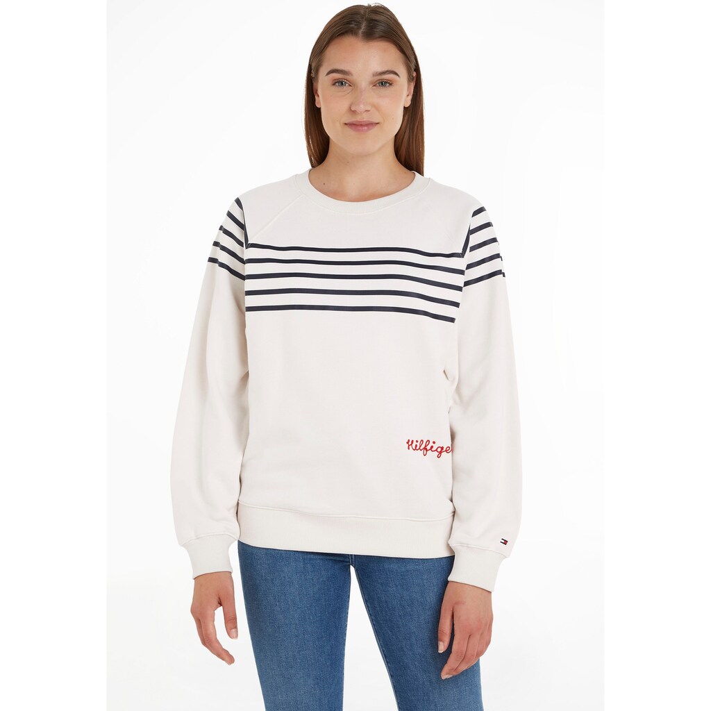 Tommy Hilfiger Sweatshirt »RLX RAG STRIPE EMB C-NK SWTSHRT«