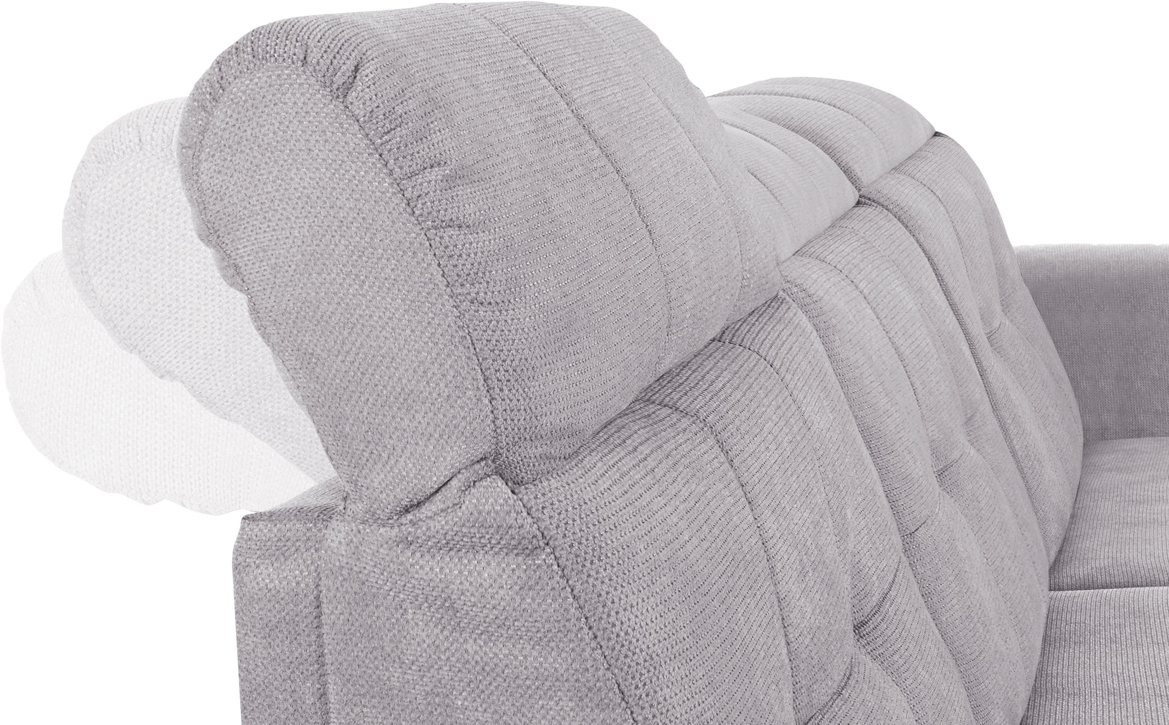 Places of Style Ecksofa »Manhattan L-Form«, 2 Sitze mit elektrischer Relaxfunktion, verstellbare Armlehnen