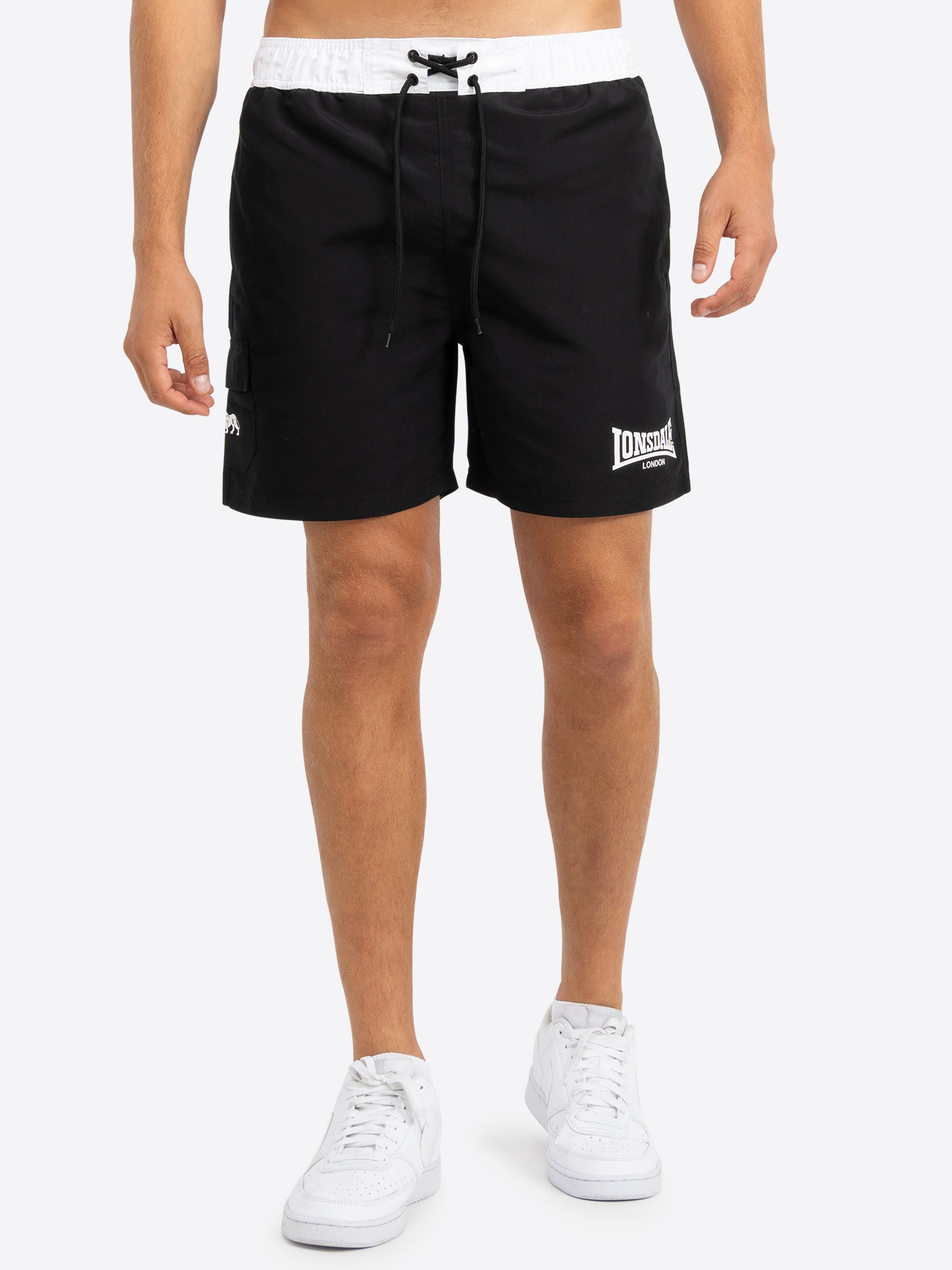 Lonsdale Shorts "THORPE" Badehose für Strand und Pool, einfarbiges Design