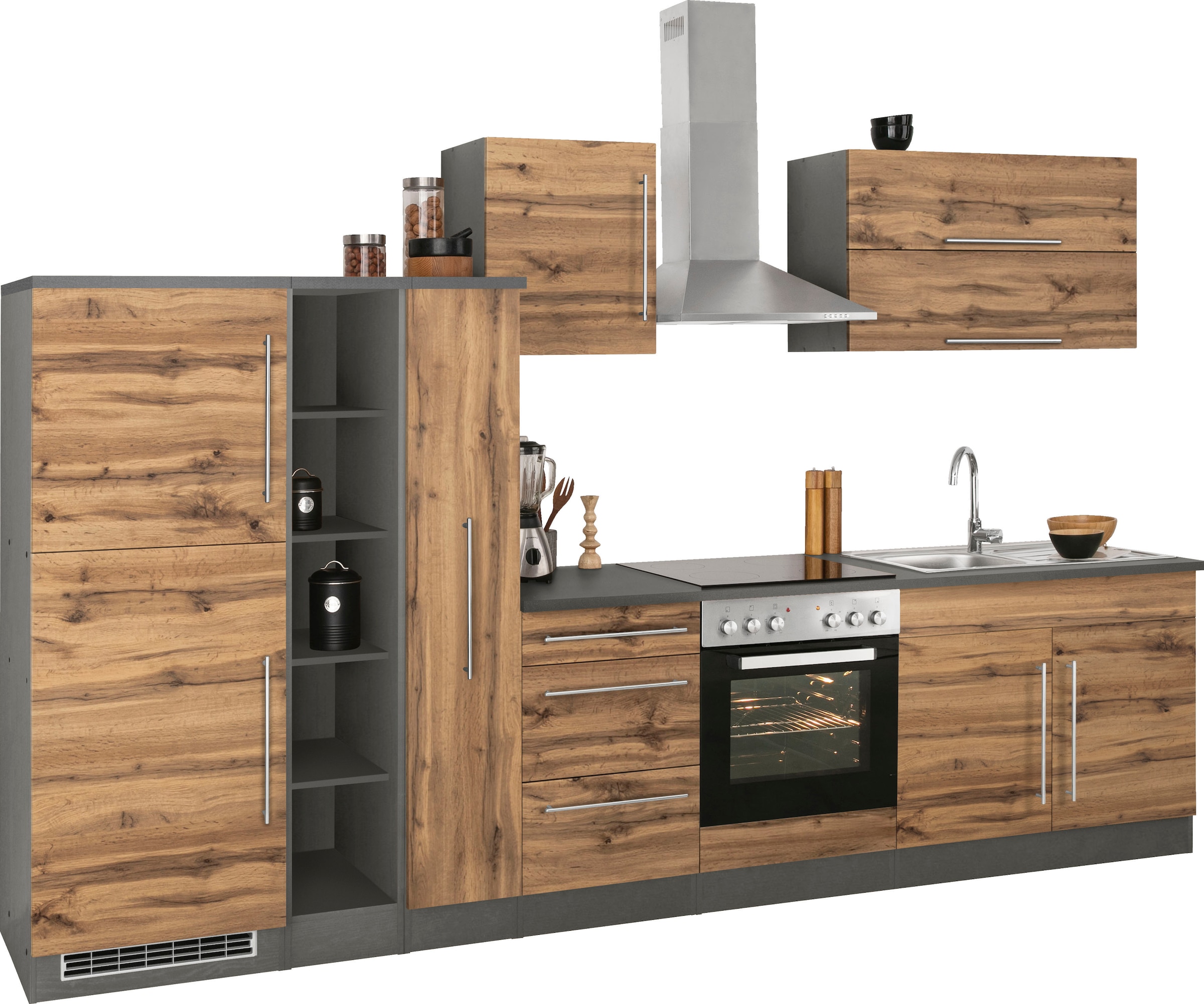 Kochstation Küchenzeile »KS-Samos«, ohne E-Geräte, Breite 330 cm