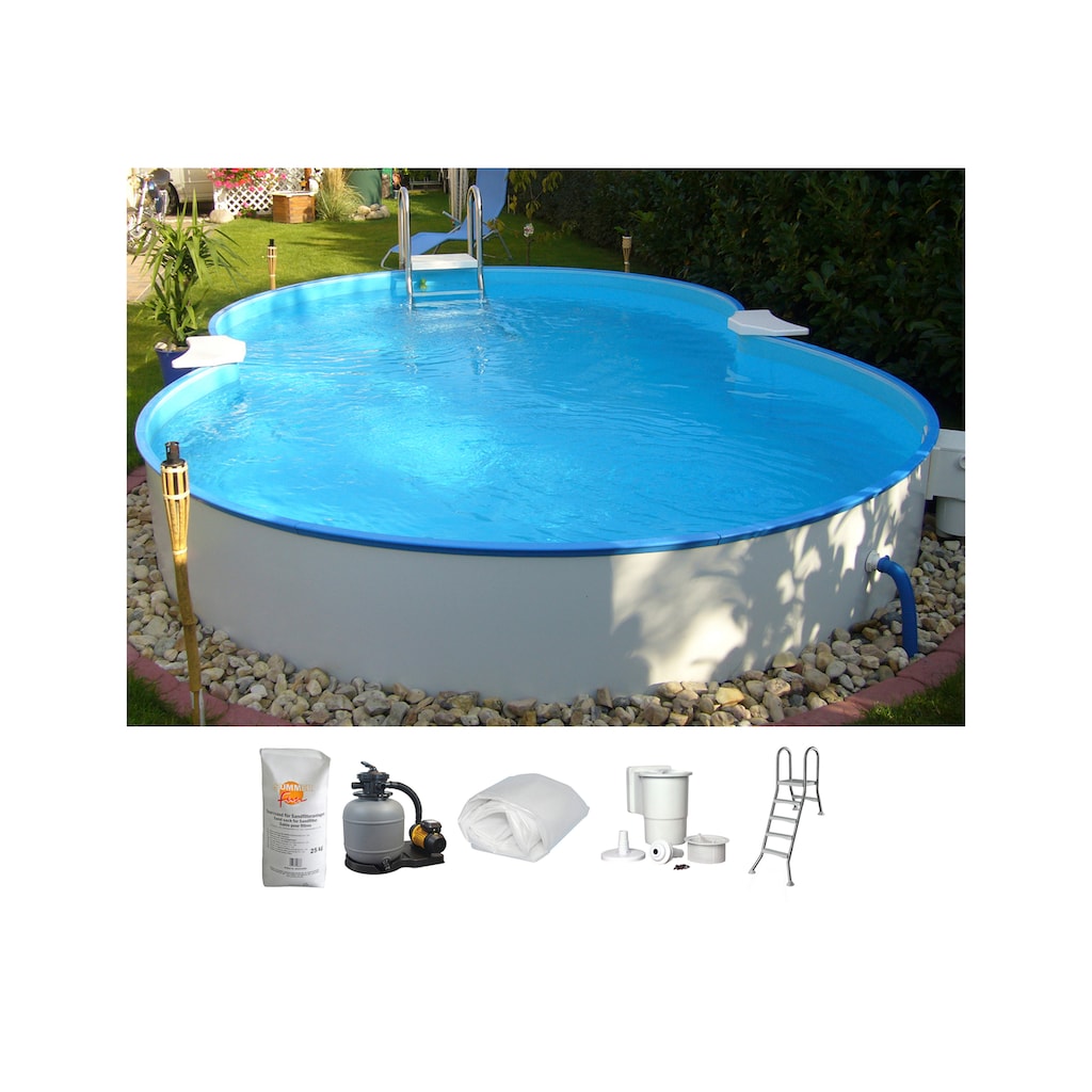 Clear Pool Achtformpool, (Set, 6 tlg.)