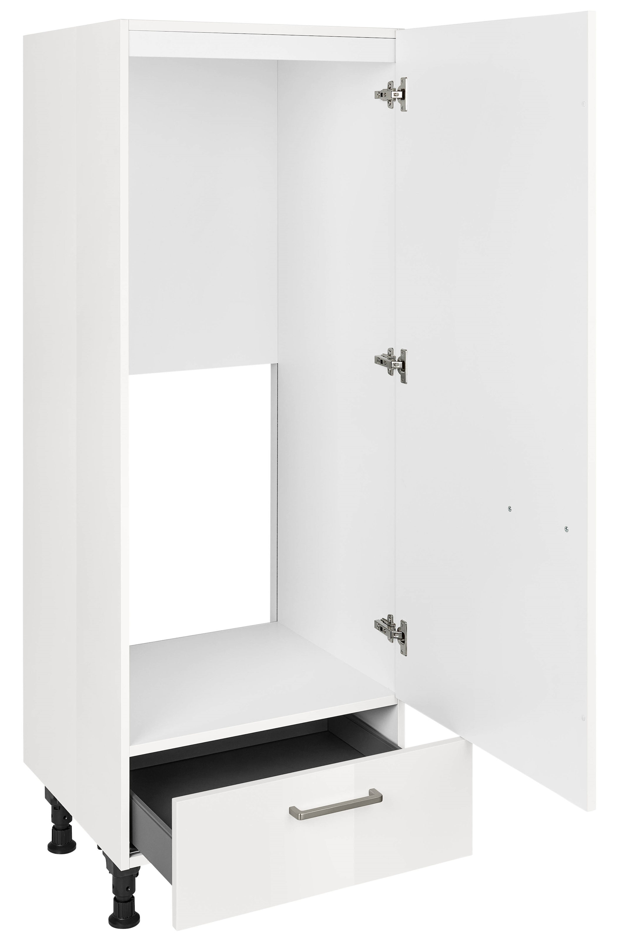 nobilia® Kühlumbauschrank »"Flash", Ausrichtung wählbar, mit Schubkasten,«, vormontiert, Breite/Höhe: 60/167,8 cm
