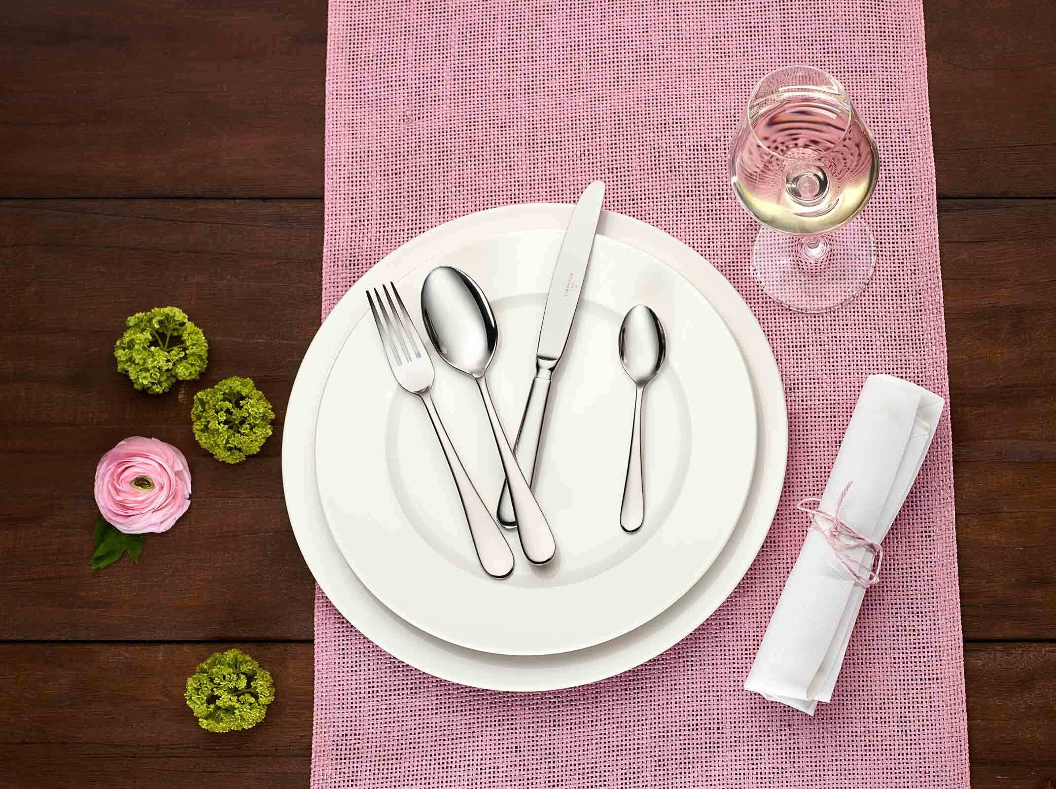 Besteck-Set VILLEROY & BOCH "Tafelbesteck Oscar 24er Set silber", silber, Essbesteck-Sets 2
