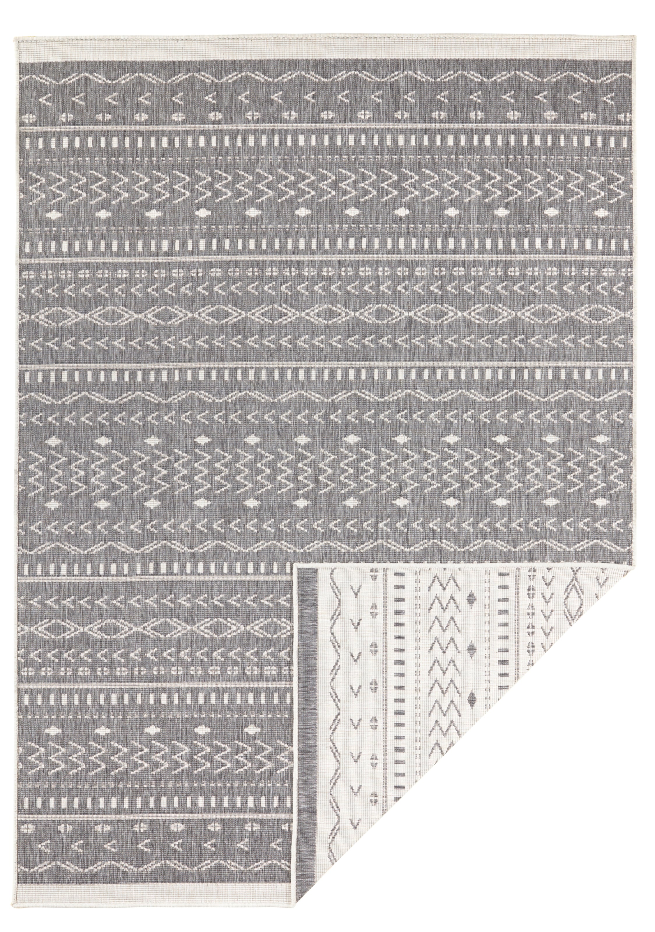 NORTHRUGS Teppich »Kuba Wendeteppich«, rechteckig, 5 mm Höhe, In-& Outdoor, Wetterfest, Balkon, Läufer, Wohnzimmer, Wasserfest