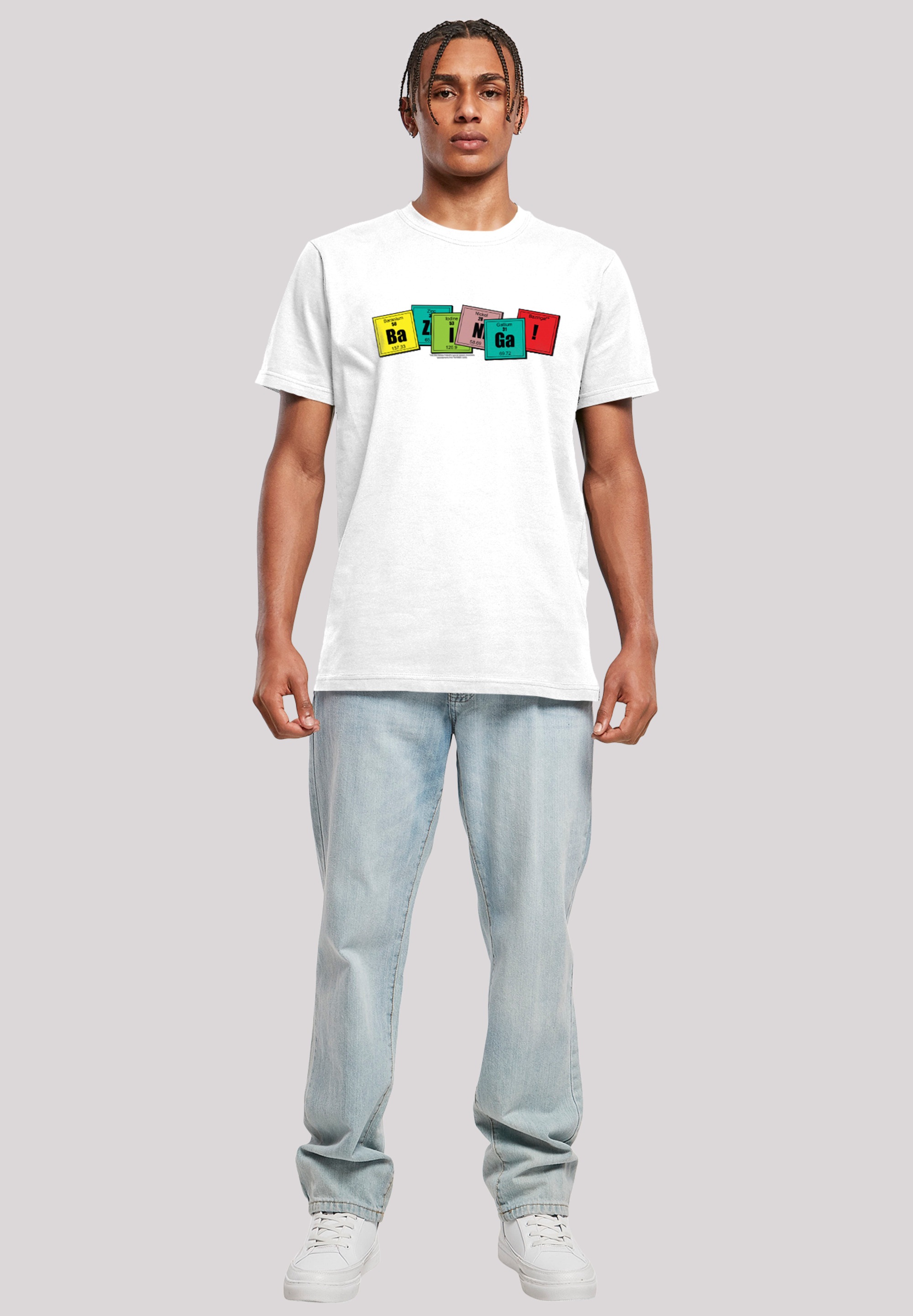 F4NT4STIC T-Shirt »Big Bang Theory Bazinga«, Herren,Premium Merch,Regular-Fit,Basic,Bedruckt
