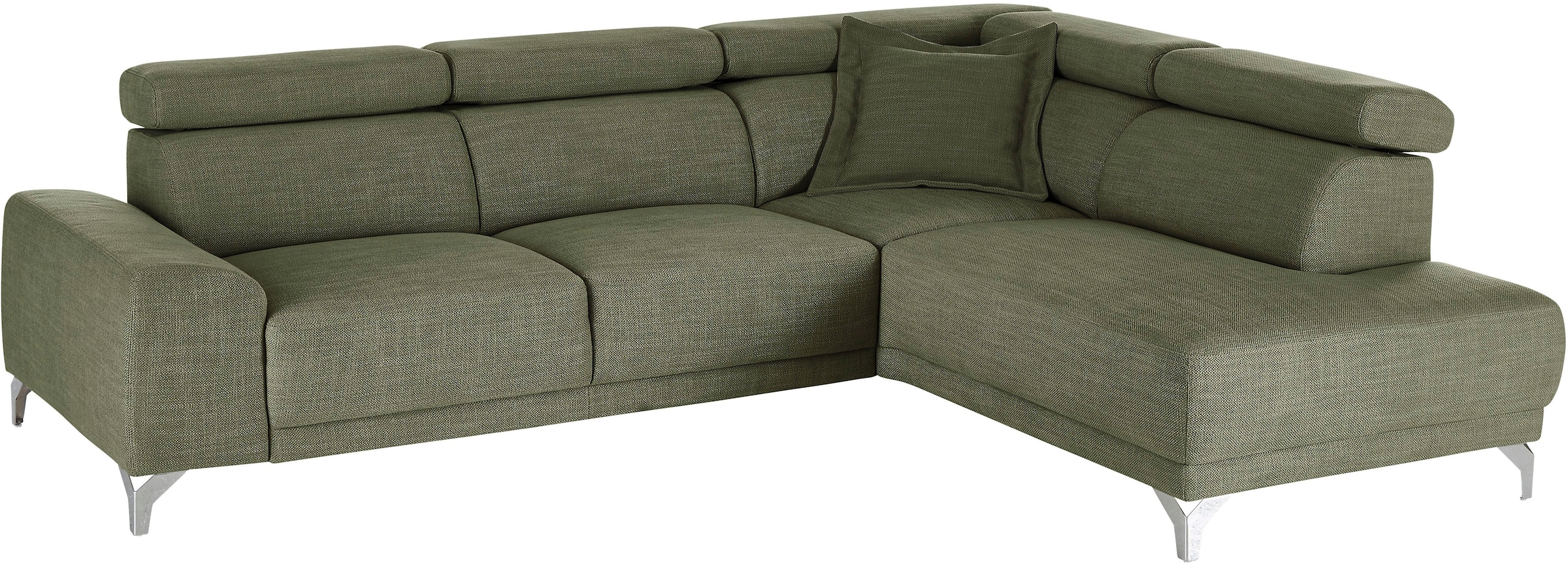 3C Candy Ecksofa »Greve Sofa immer mit manuelle Kopfteilverstellungen, modern, elegant«, wahlweise motorischer Sitzvorzug, bequem und zeitlos, L-Form