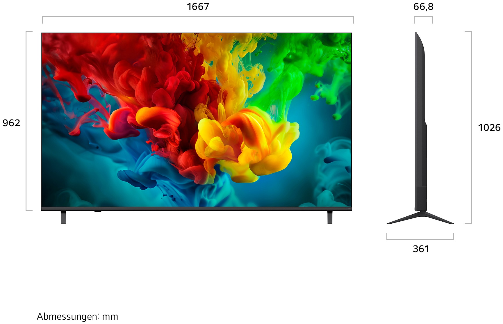 LG QNED-Fernseher »75QNED82B6A« 189 cm/75 ″ Smart-TV