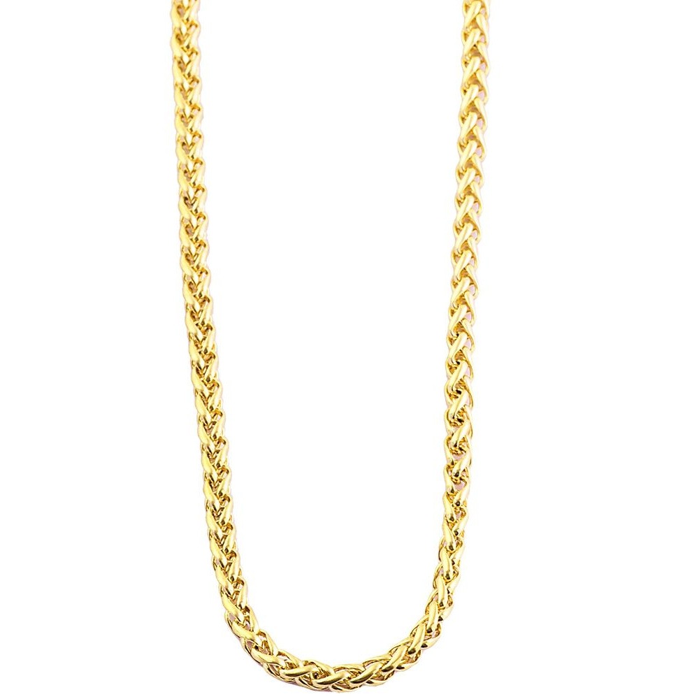 ADELIA ́S Damen Kette ohne Anhänger "Halskette – Kordelkette aus Edelstahl", 55, Edelstahl, gold, Edelstahl, Halsketten, Eine schöne Geschenkidee für