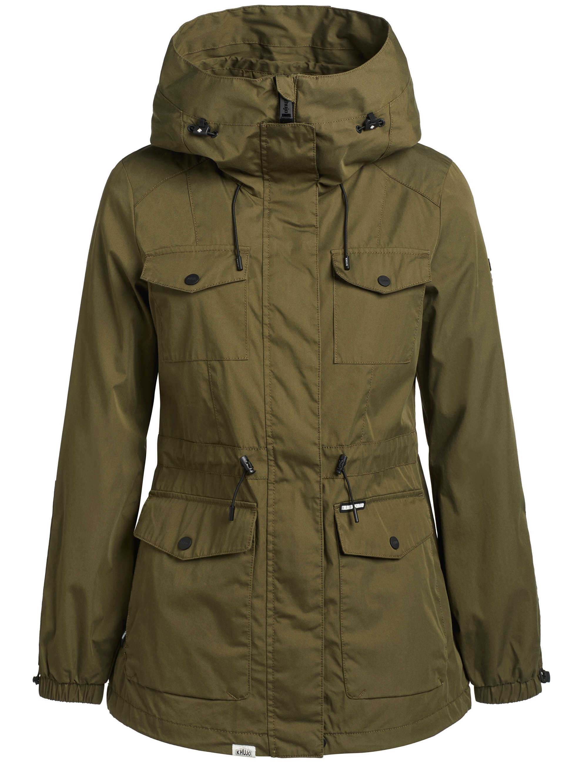 khujo Military-Jacke »ELST«, (1 St.), mit Kapuze, mit hoch schließender Kapuze