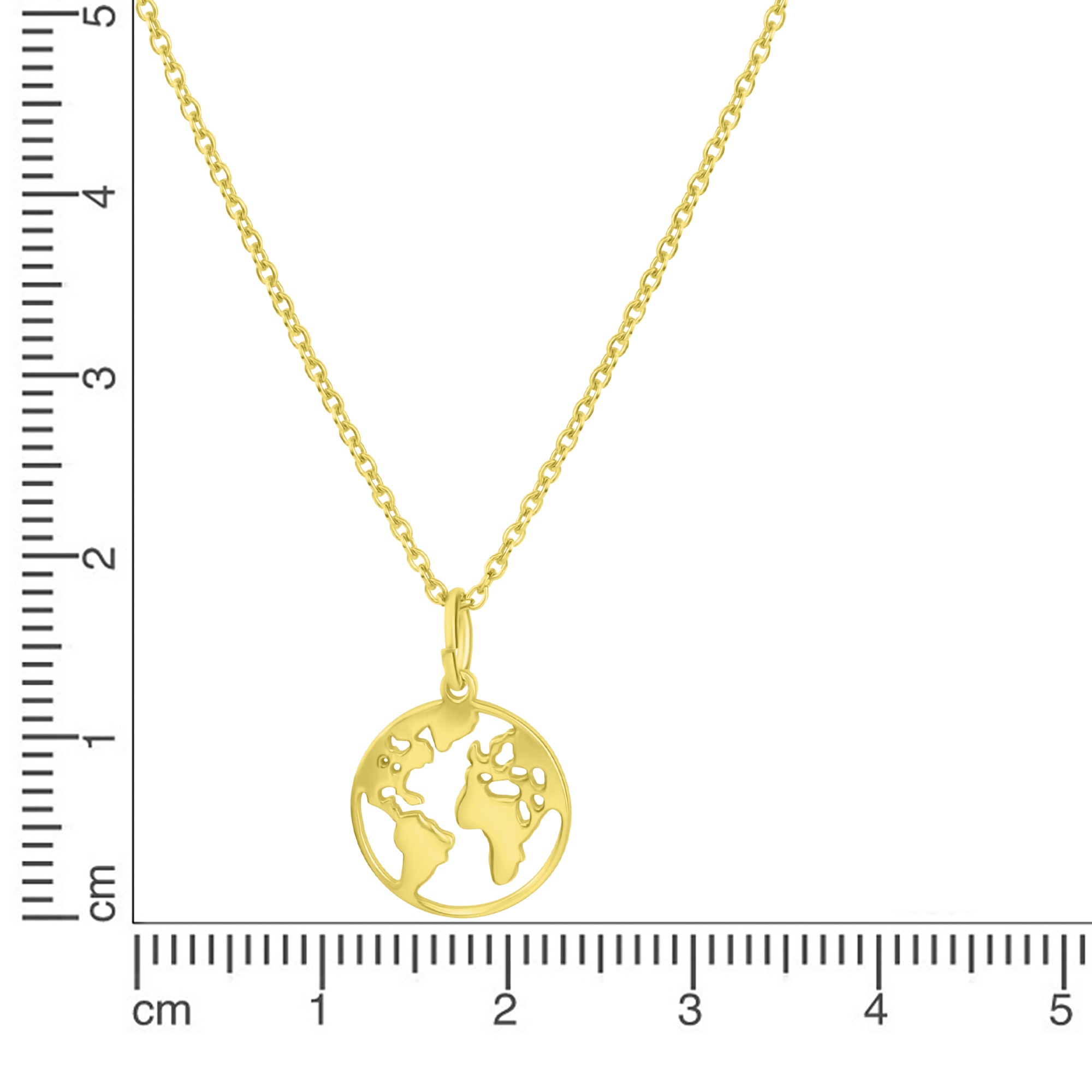 Vivance Kette mit Anhänger »925/- Sterling Silber vergoldet Motiv Erde«