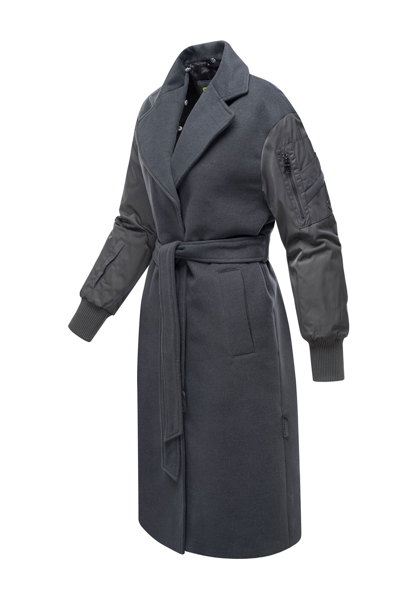 Marikoo Winterjacke »Tjadee«, Langer Wickelmantel
