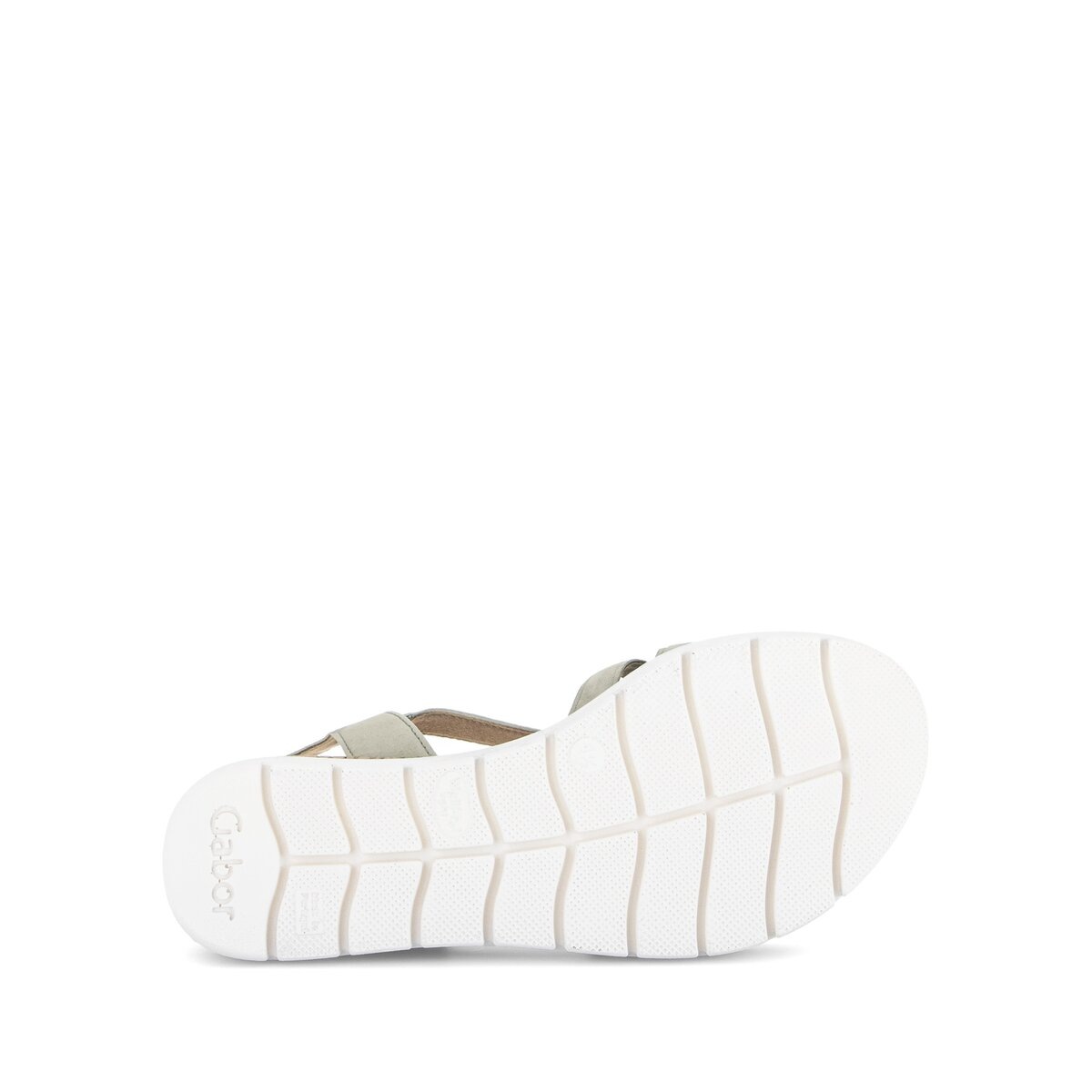 Keilsandalette GABOR "Genua", Damen, Gr. 40, schilf, Ziegenveloursleder, Schuhe, Riemchensandale, Sommerschuh, Komfortschuh in Weite G (=weit) 3
