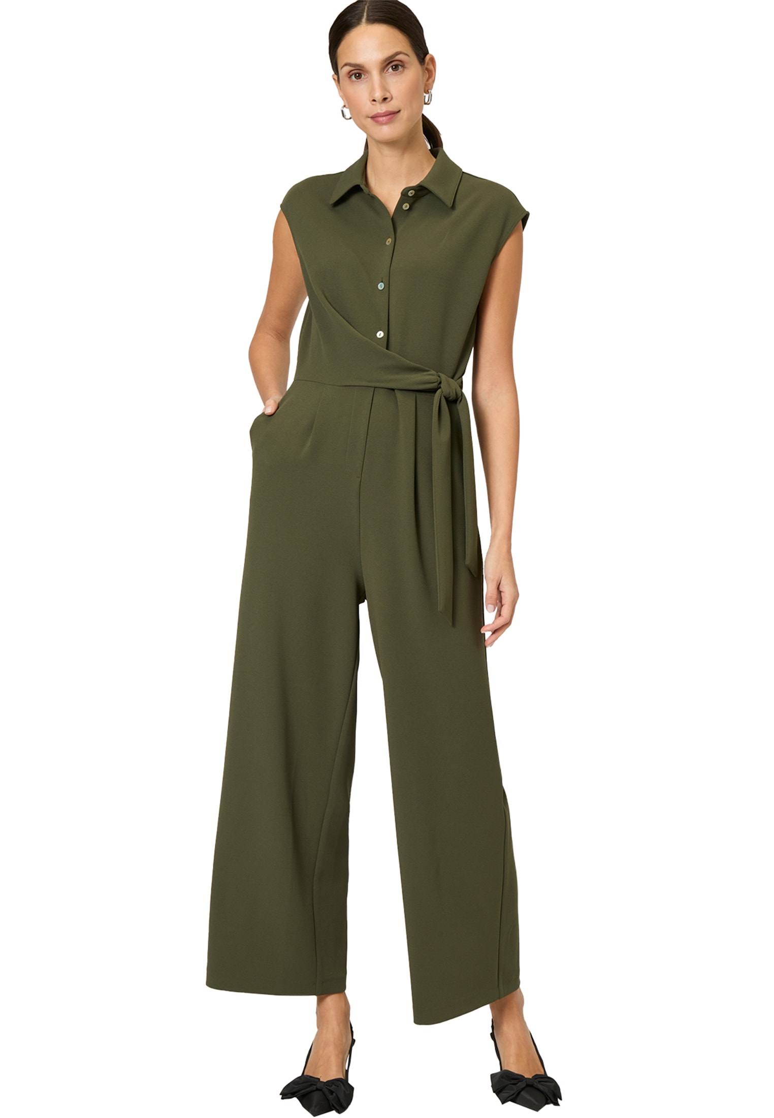 Zero Overall »zero Jumpsuit ärmellos mit Bindegürtel«, (1 tlg.), Gürtel
