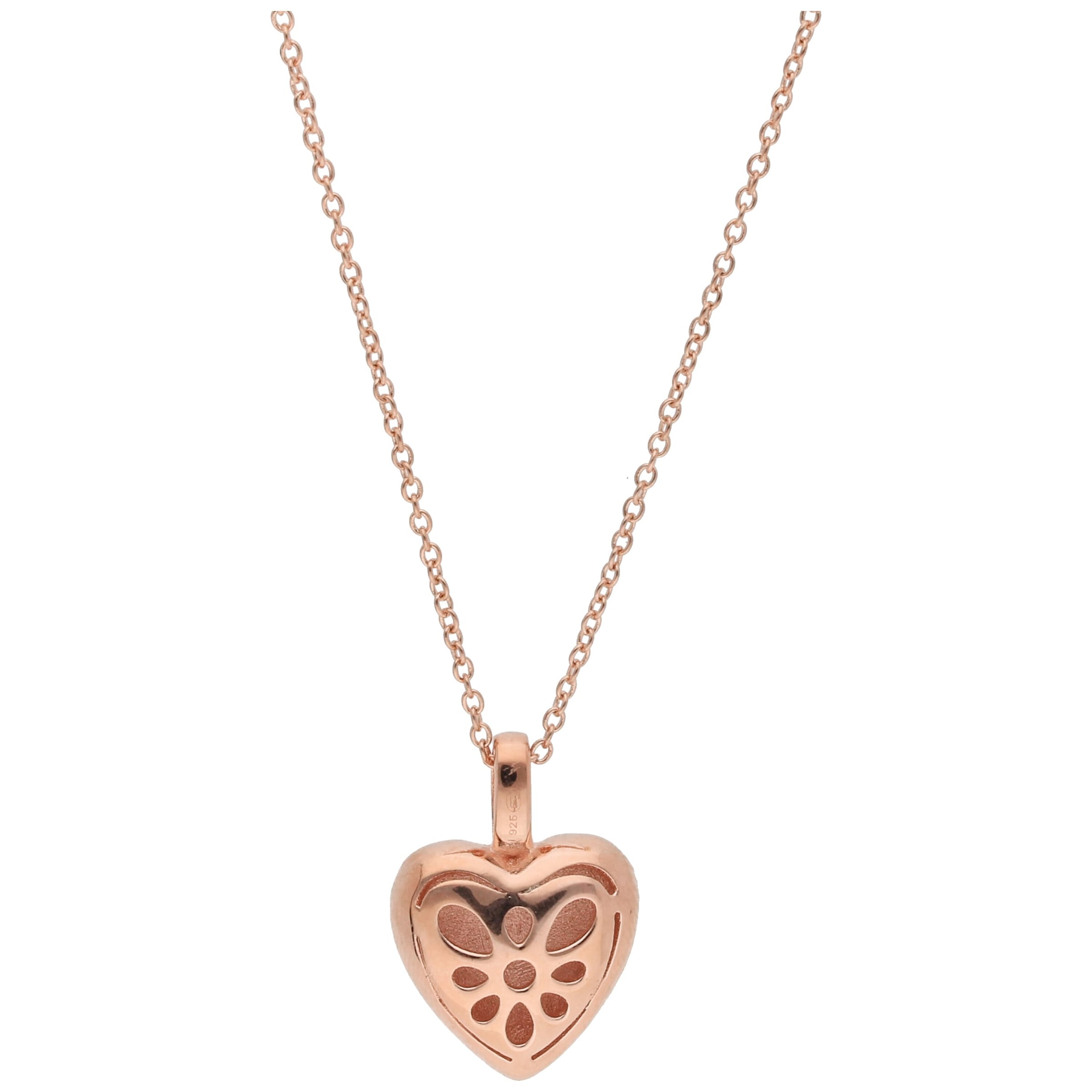 Smart Jewel Kette mit Anhänger »Anhänger Herz mit Zirkonia, rosé vergoldet, Silber 925«