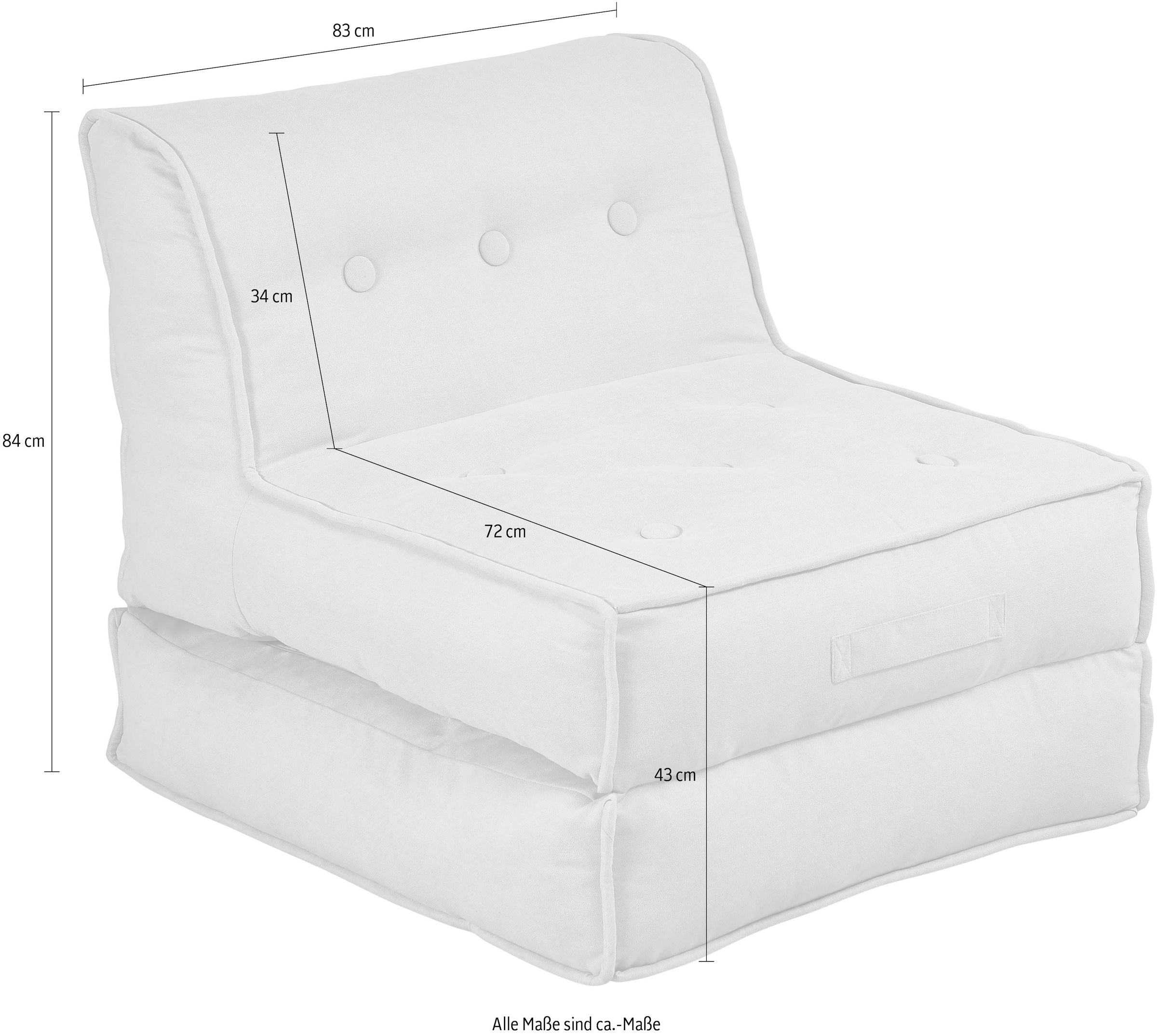 INOSIGN Sessel »Caspar«, Loungesessel in 2 Größen, mit Schlaffunktion und  Pouf-Funktion. bestellen | BAUR