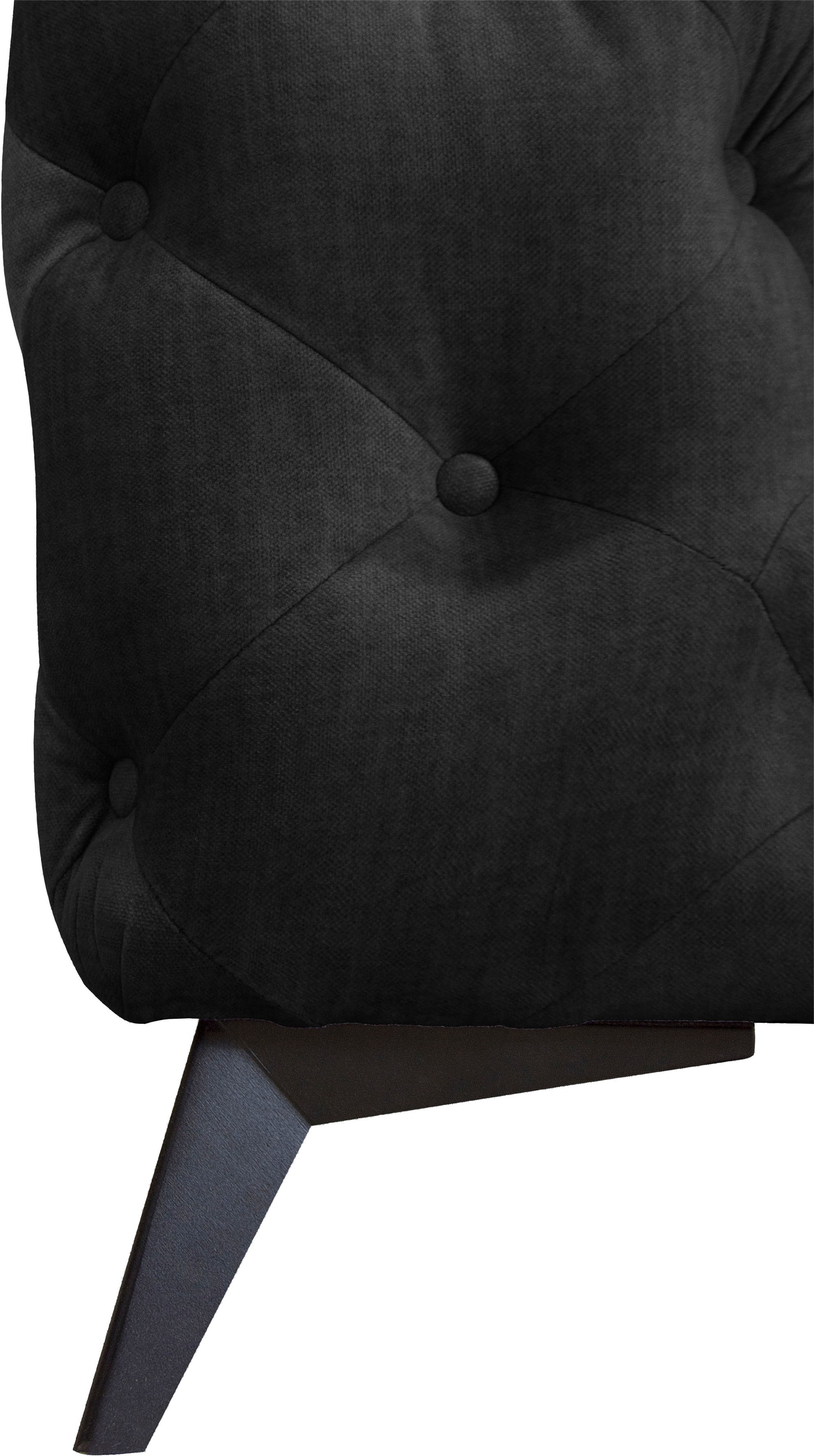 Leonique Chesterfield-Sofa »Ecksofa GLYNIS L-Form mit Wellenunterfederung, Maße B/T/H 264/264/75cm«, aufwändige Knopfheftung, moderne Chesterfield Optik, Fußfarbe wählbar