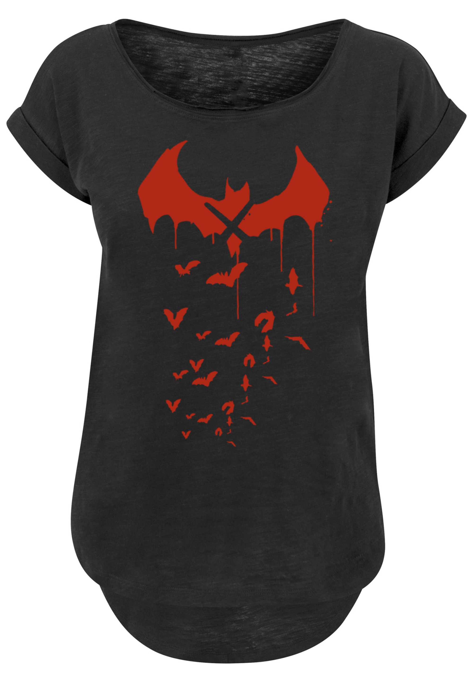 F4NT4STIC T-Shirt »DC Comics Batman Arkham Knight Bats X Drip«, Print