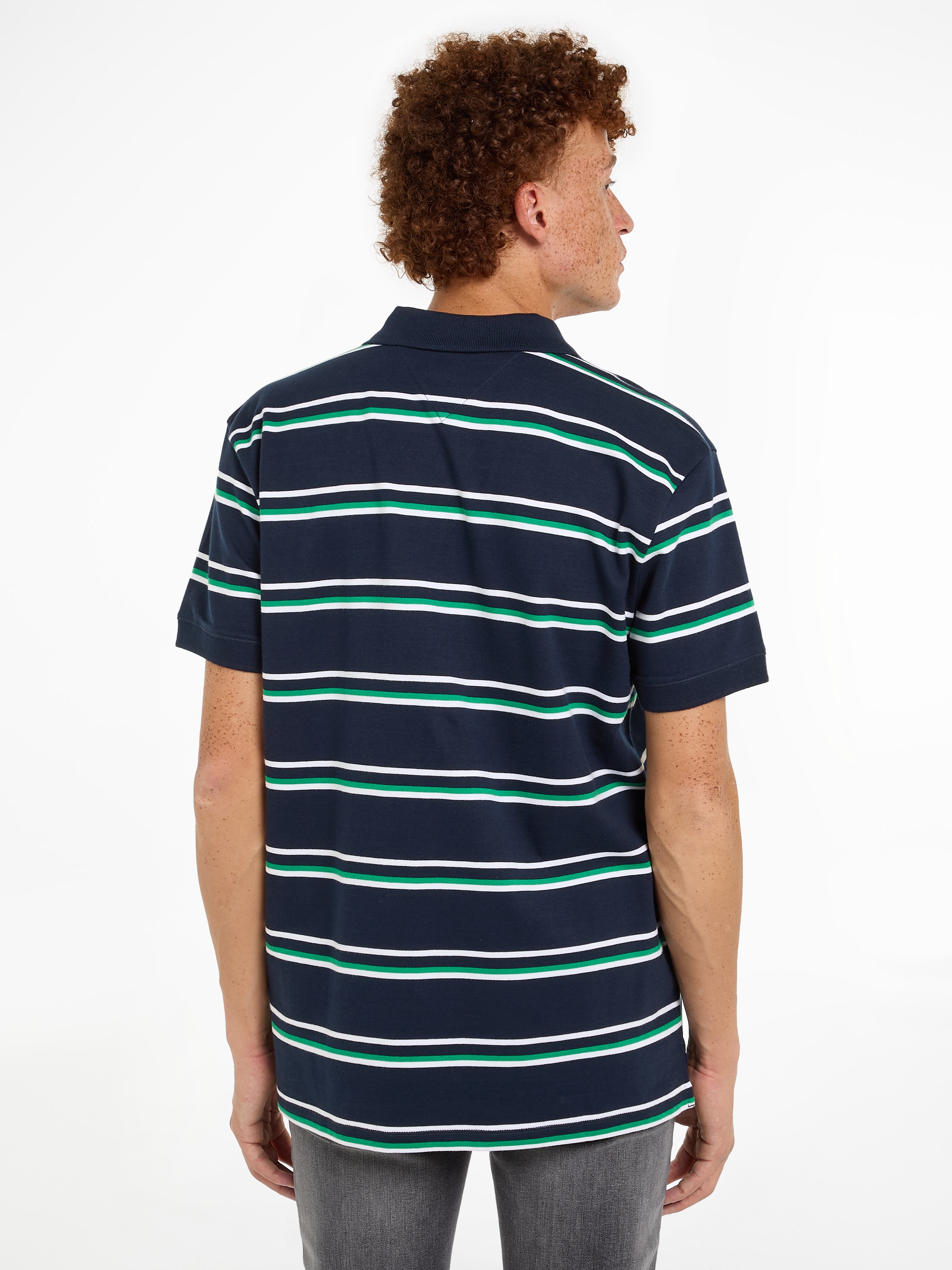 Tommy Jeans Poloshirt »TJM REG ESSENTIAL STRIPE POLO«, mit Logostickerei