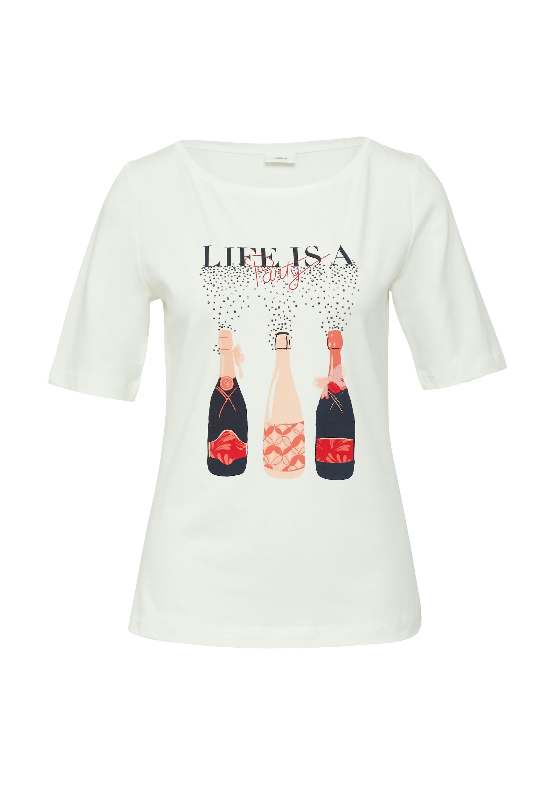 s.Oliver BLACK LABEL Print-Shirt Sommershirt mit Stretch günstig online kaufen