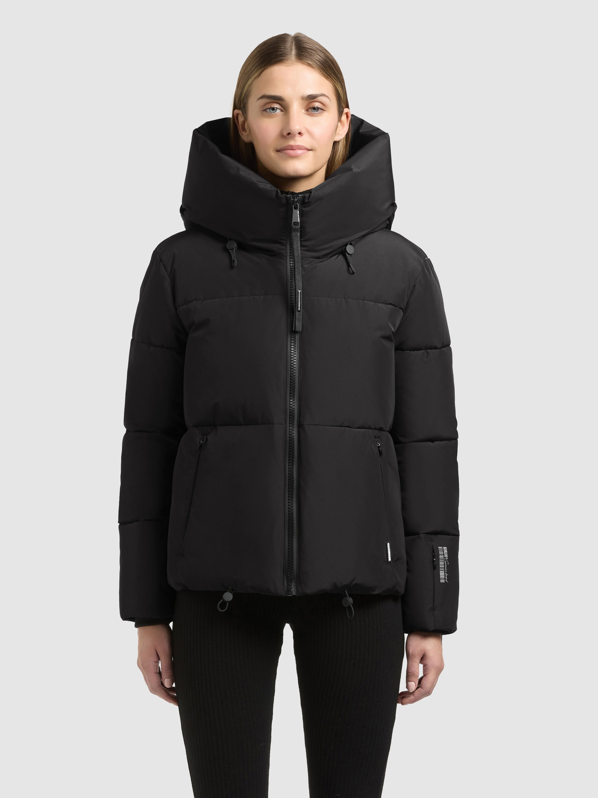khujo Steppjacke "AUDREY2 MATT" mit Kapuze Reißverschlusstaschen mit Fleecefutter