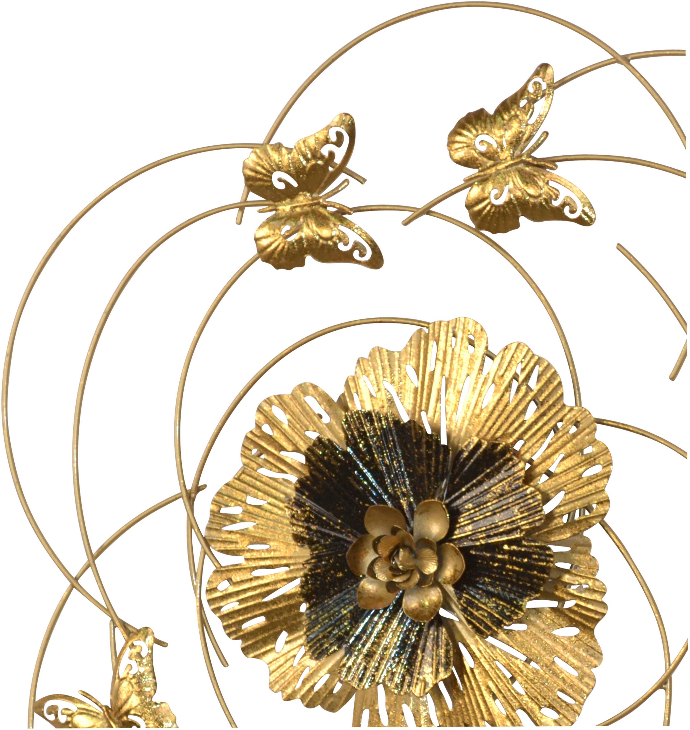 HOFMANN LIVING AND MORE Wanddekoobjekt "Wanddekoration" aus Metall, goldfar günstig online kaufen