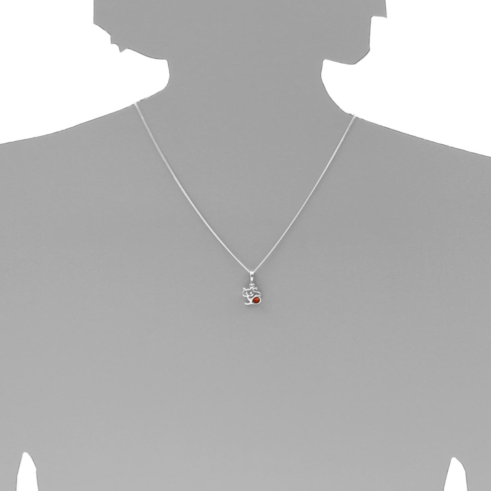 OSTSEE-SCHMUCK Kette mit Anhänger »Ostsee-Schmuck Kette mit Anhänger Katze Kette mit Anhänger Katze«, (2 tlg.)