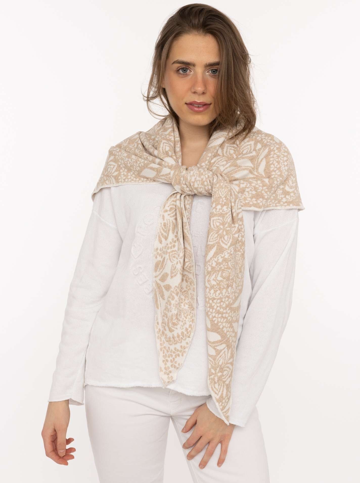 Zwillingsherz Dreieckstuch ""Paisley Blätter"" blumiges Muster, tolles Accessoire, vielseitig tragbar