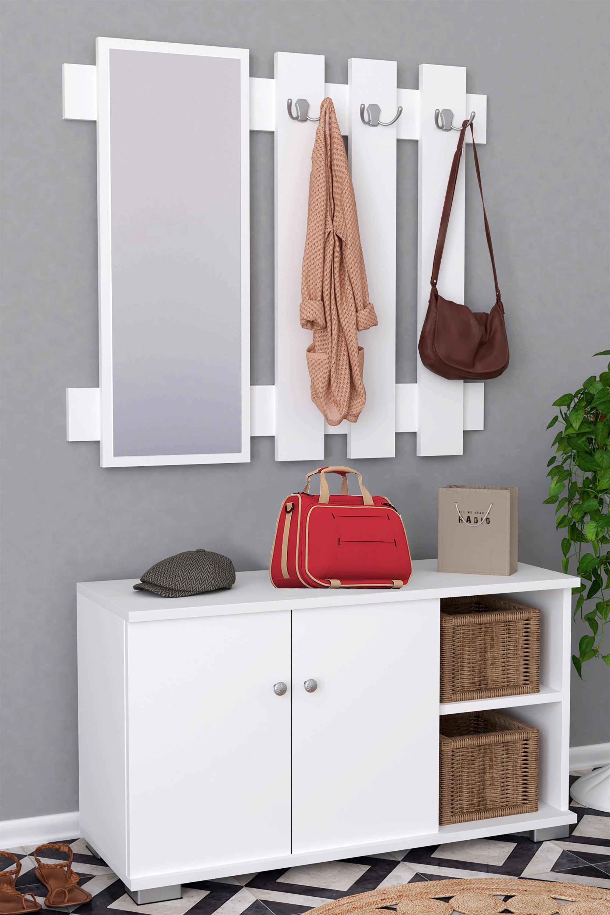 VCM Schuhschrank »2tlg. Holz Garderobe Dielenmöbel Schuhe Gados XL«