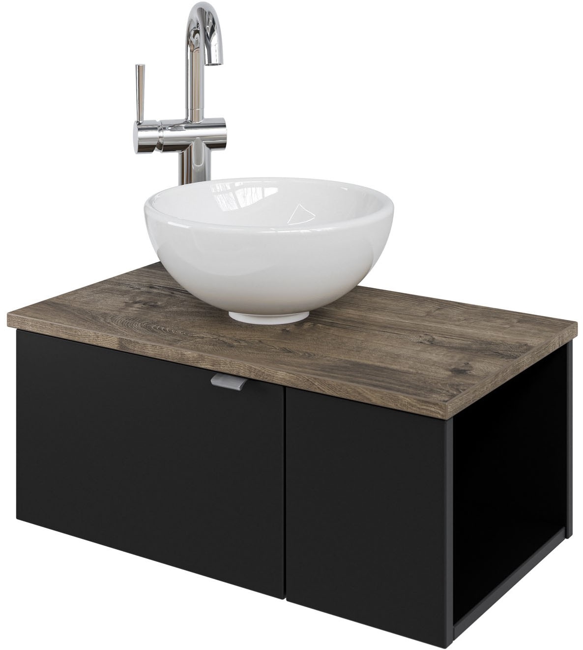 Saphir Waschtisch "Serie 6915 Waschschale mit Unterschrank für Gästebad, Gä günstig online kaufen