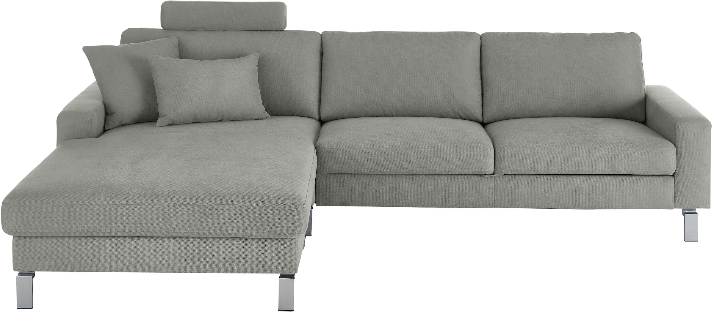 3C Candy Ecksofa »Lecce, | Bett PUR-Schaumstoff im im 2,5-Sitzer wahlweise BAUR und Schlaffunktion Tonnentaschenfederkern«, Longchair teilmotorische oder